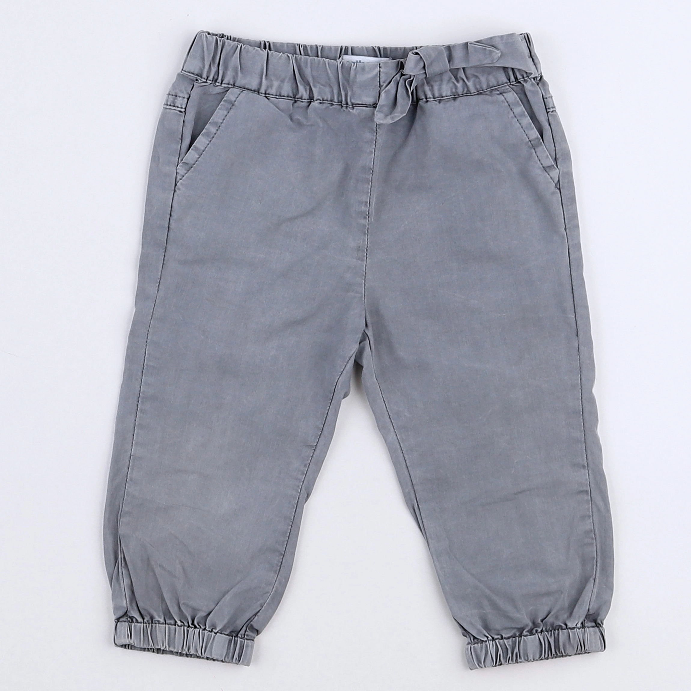 Vertbaudet - pantalon gris - 9 mois