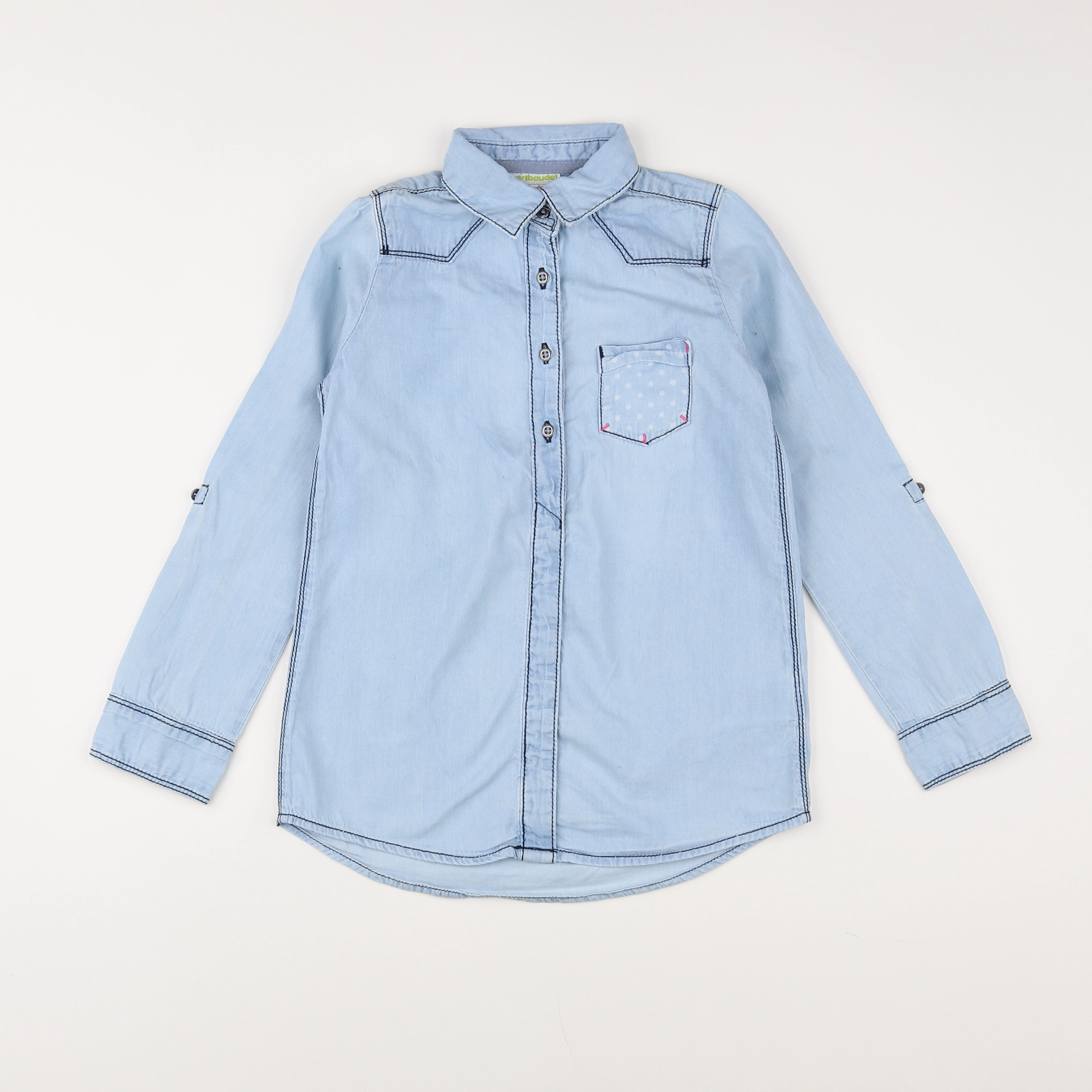 Vertbaudet - chemise bleu - 8 ans