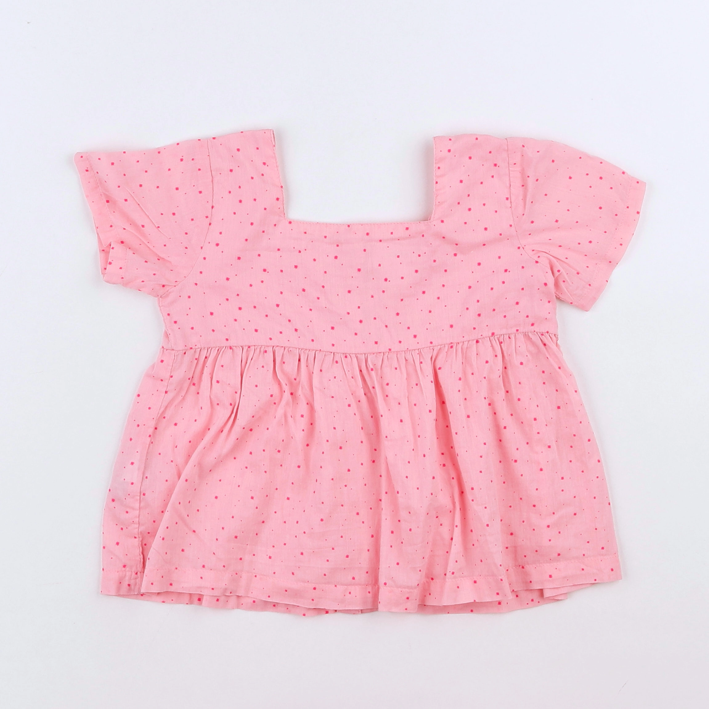 Mango - blouse rose - 12/18 mois