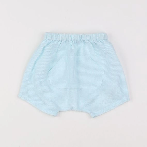 Boutchou - short blanc, bleu - 1 mois