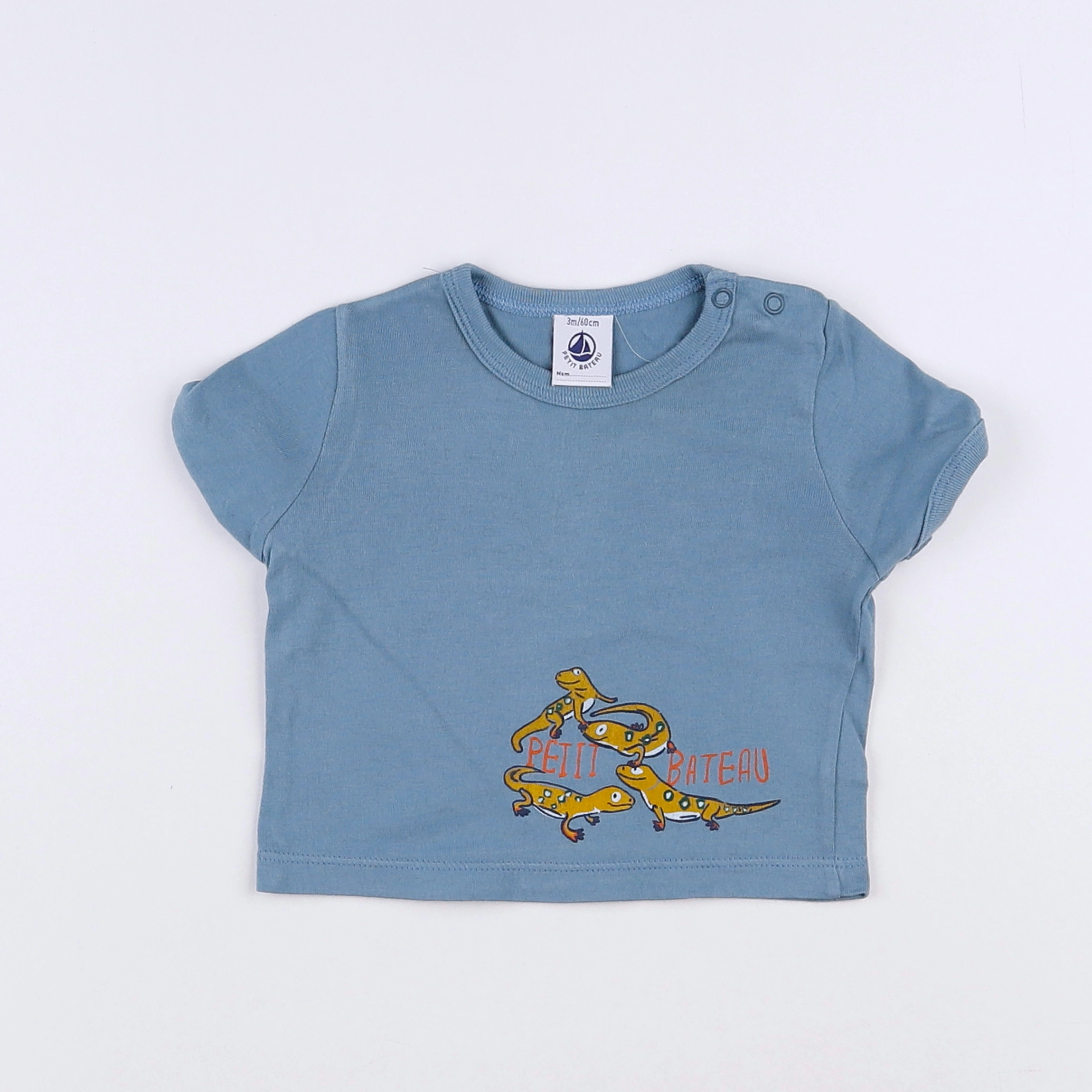 Petit Bateau - tee-shirt bleu - 3 mois