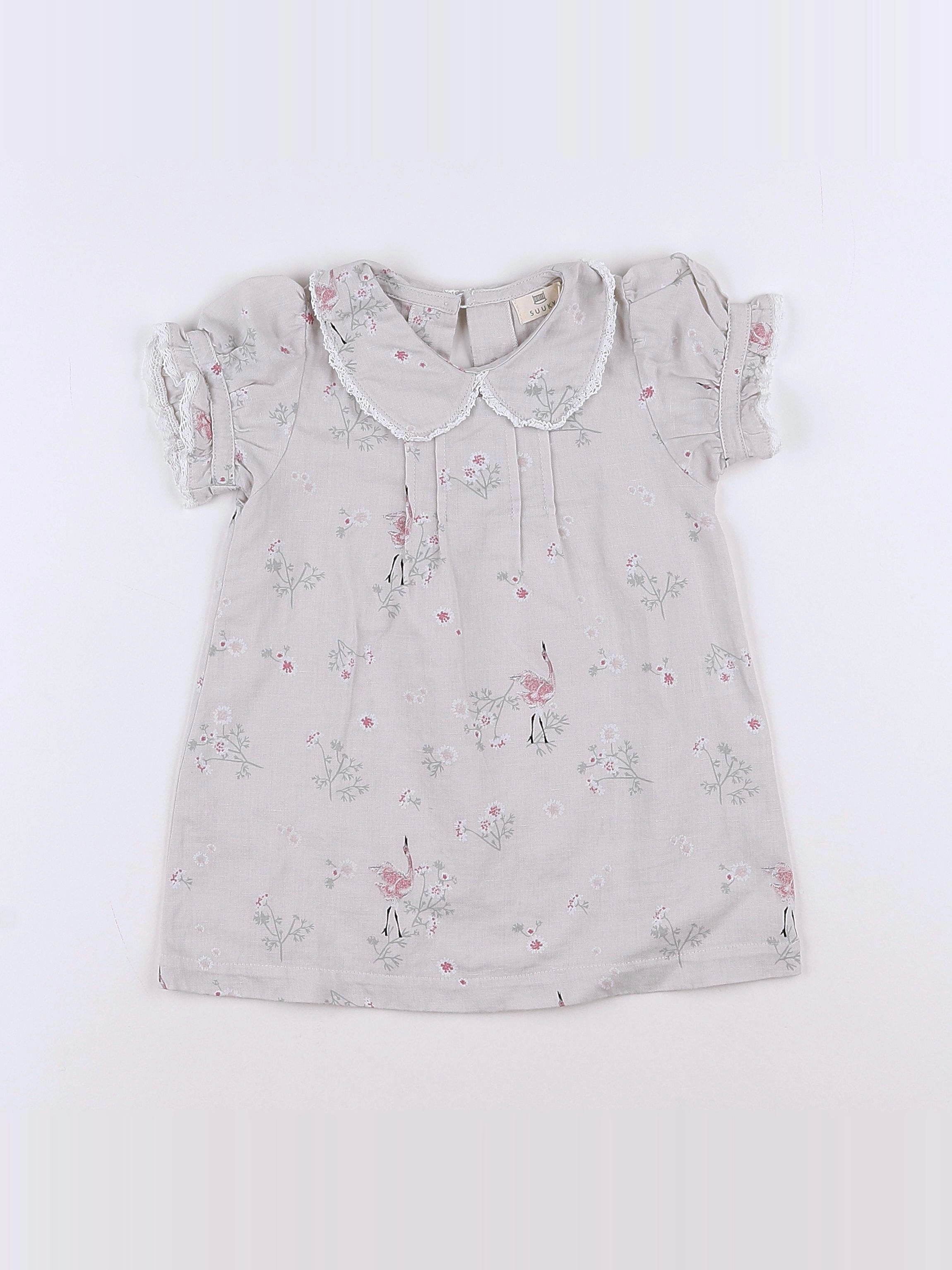 Suuky - robe gris - 9/12 mois