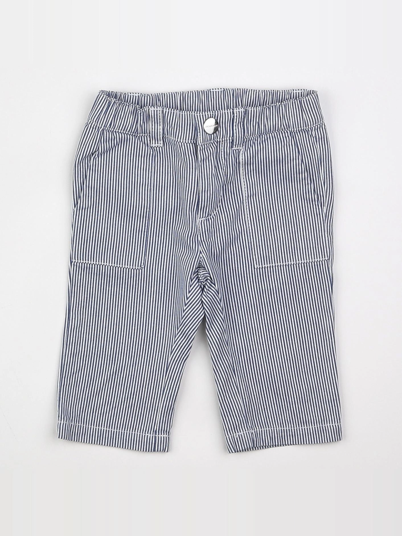 Jacadi - pantalon blanc, bleu - 6 mois