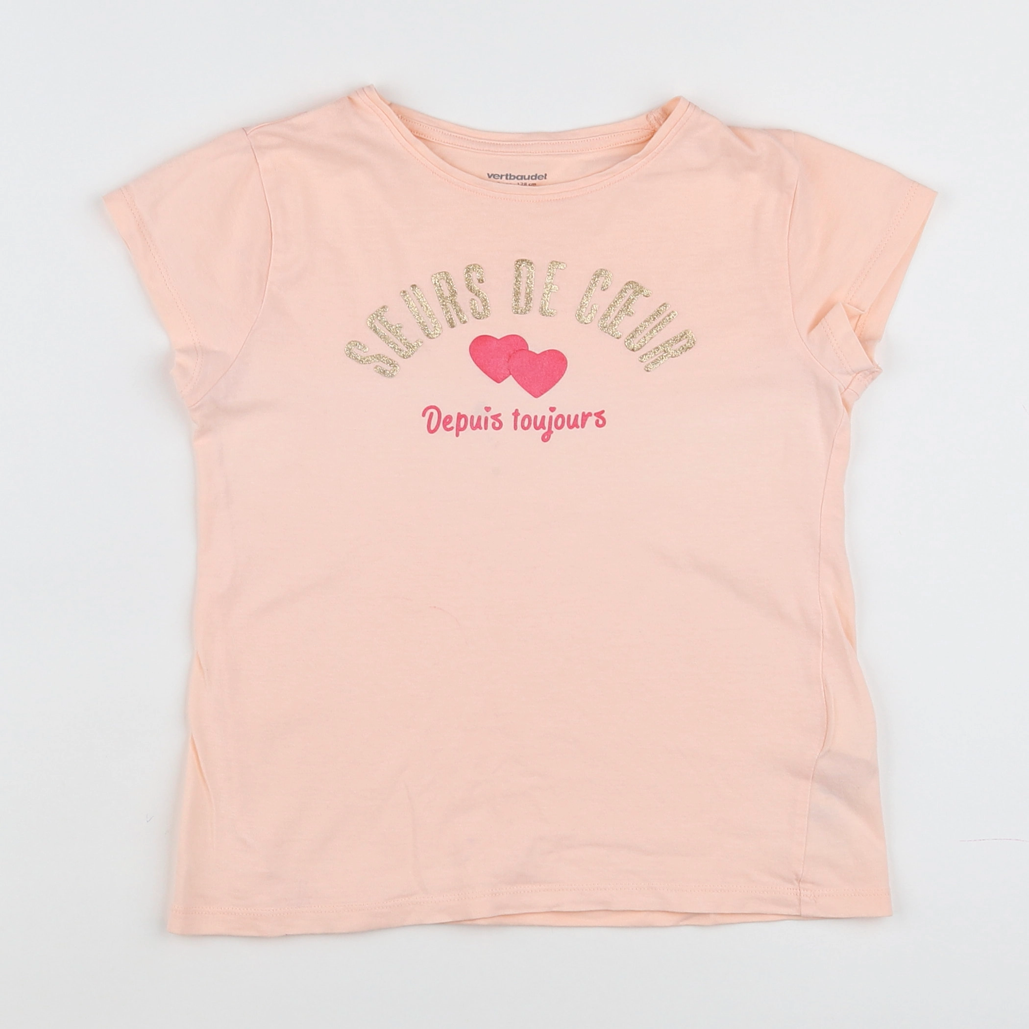 Vertbaudet - tee-shirt rose - 8 ans