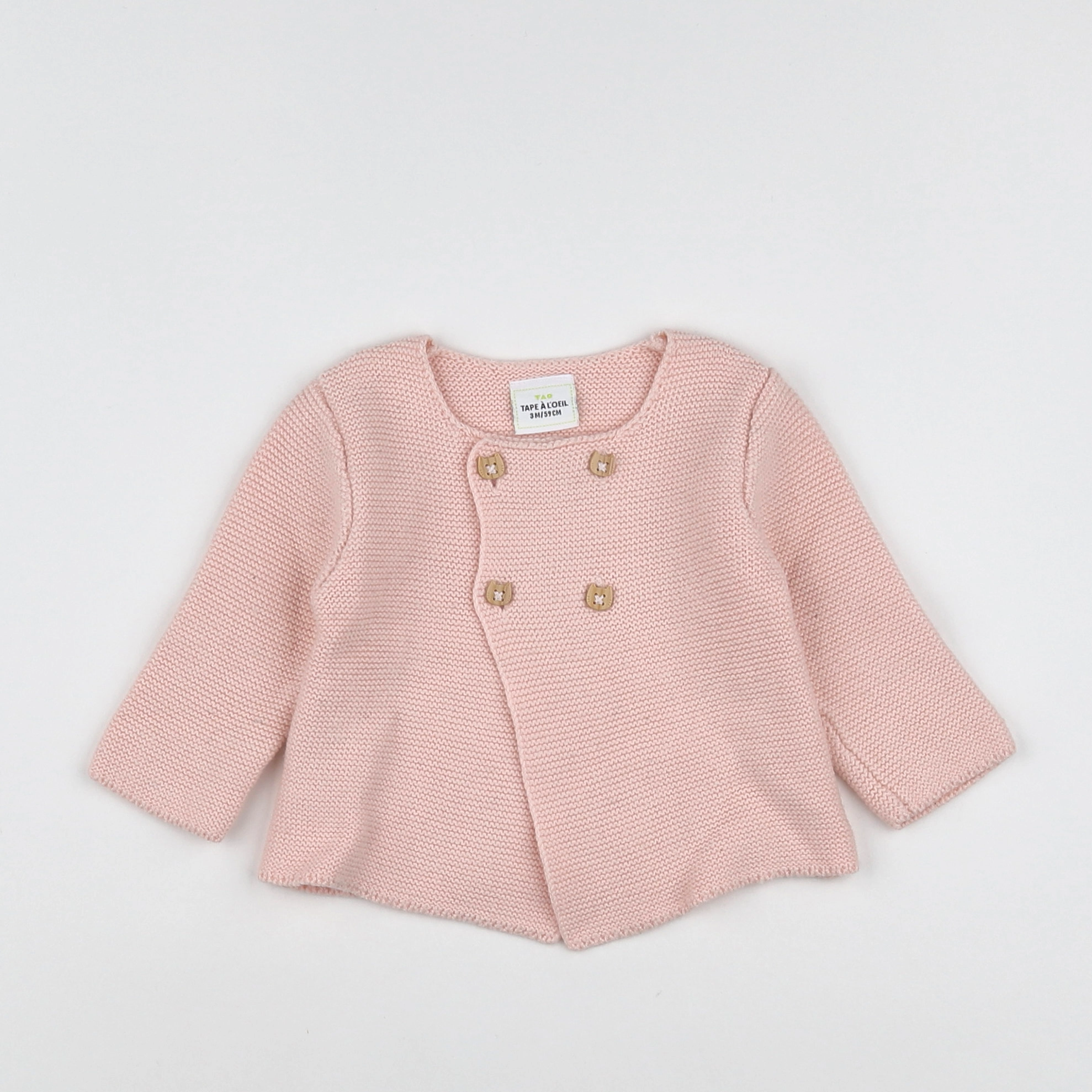 Tape à l'oeil - gilet rose - 3 mois