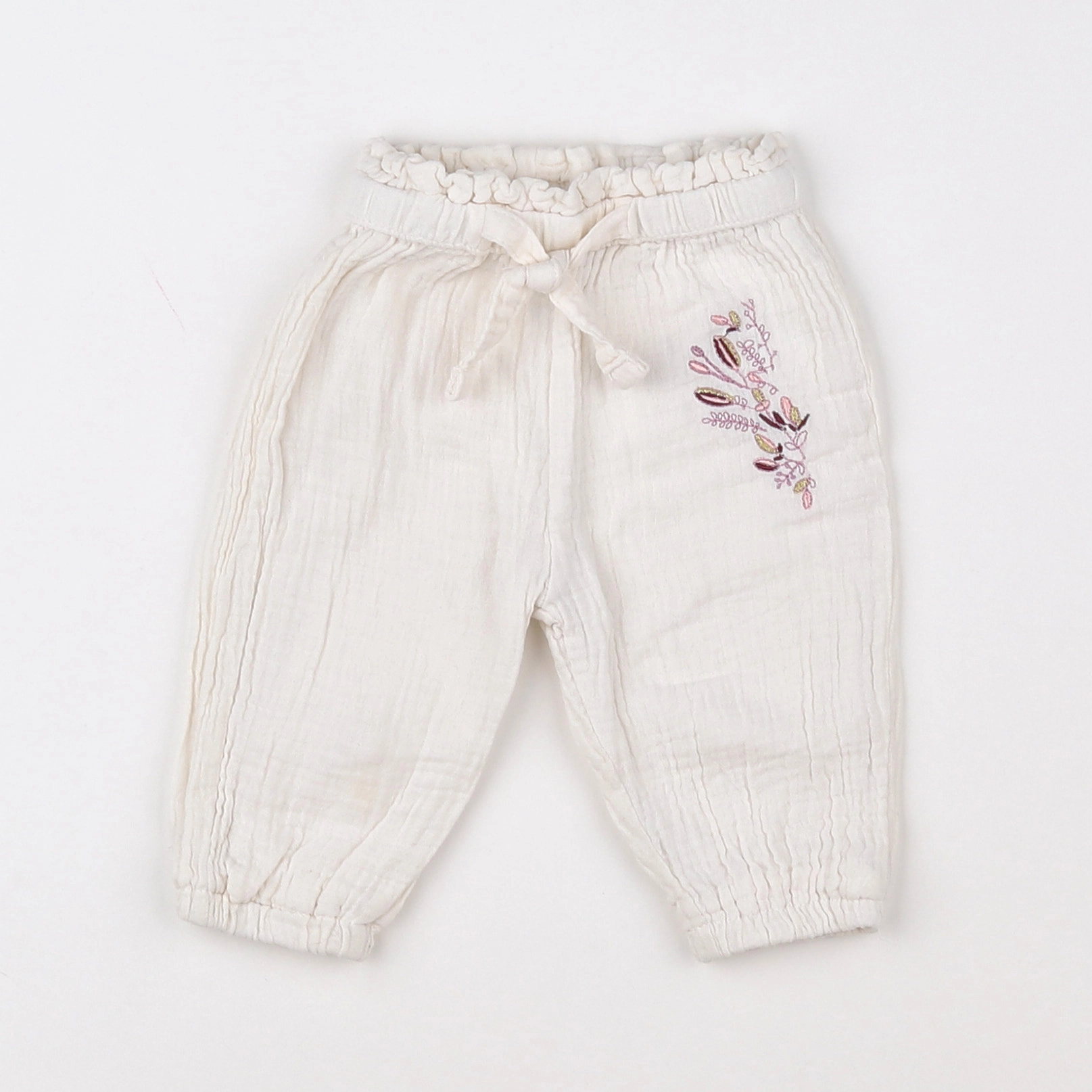 Vertbaudet - pantalon beige - 3 mois