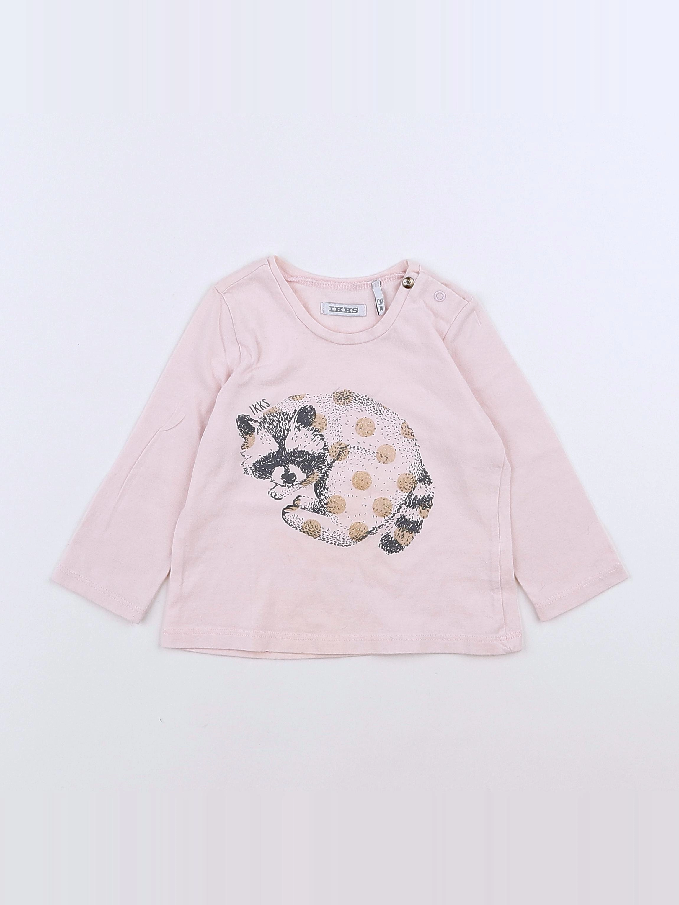 IKKS - tee-shirt rose - 12 mois