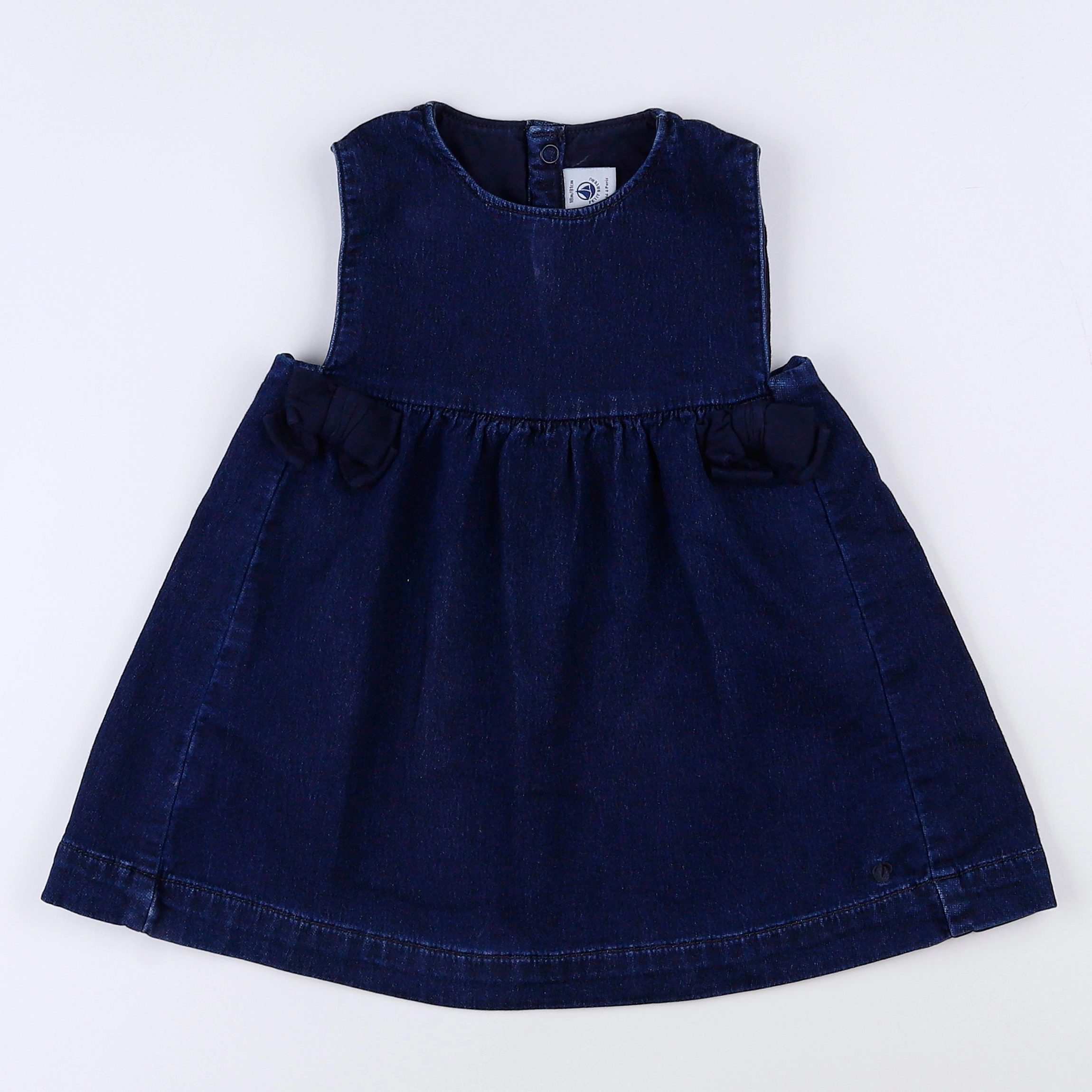 Petit Bateau - robe bleu - 18 mois