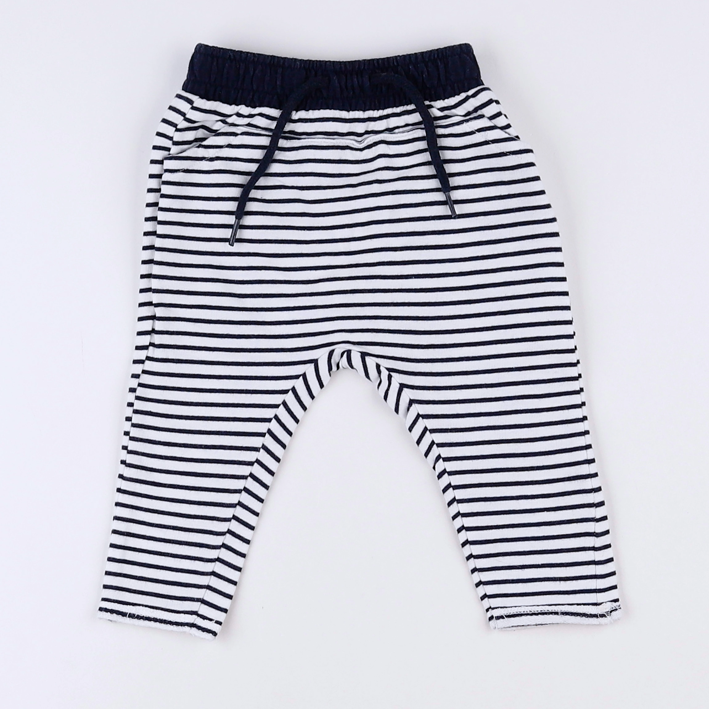 Vertbaudet - jogging blanc, noir - 3 mois