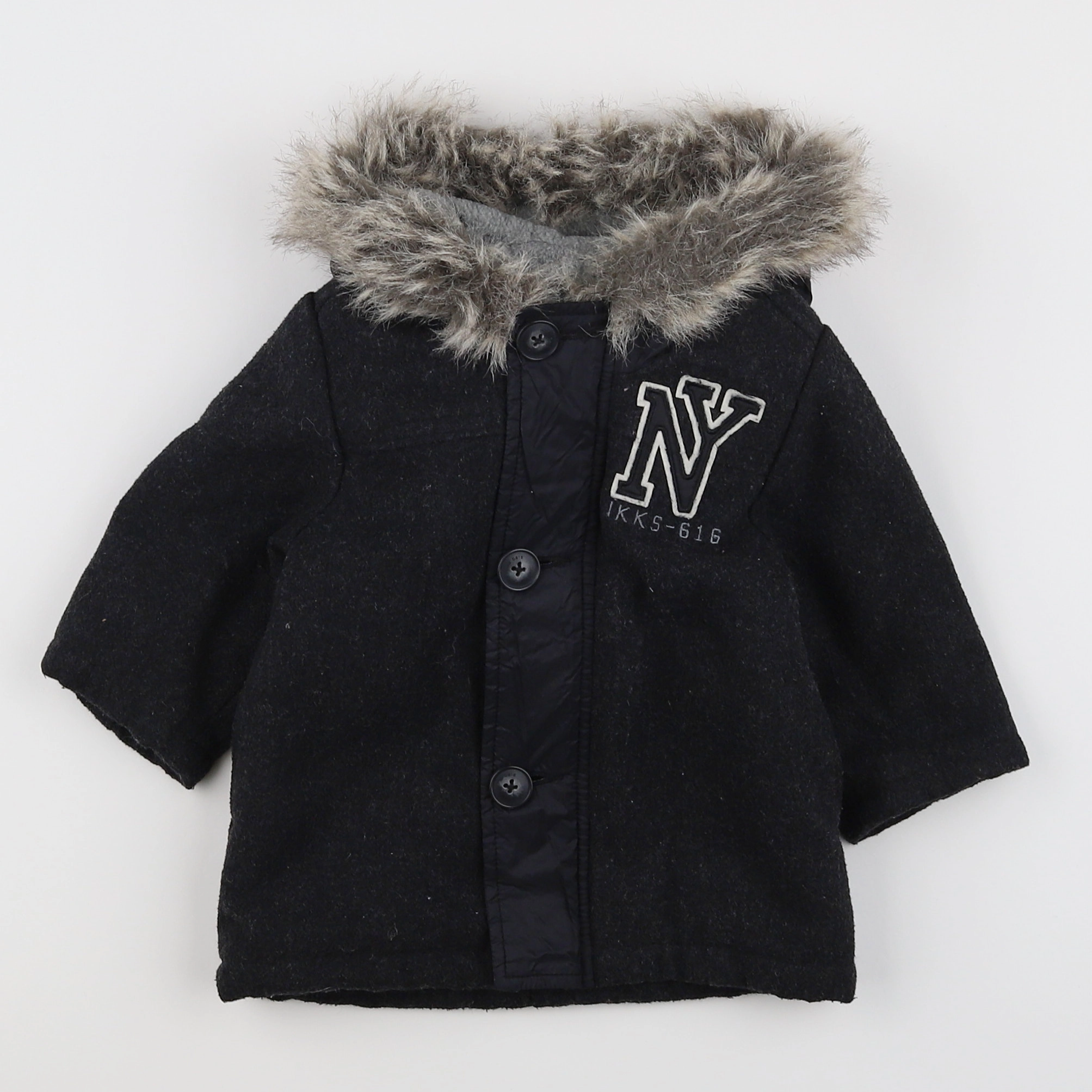 IKKS - manteau noir - 6 mois