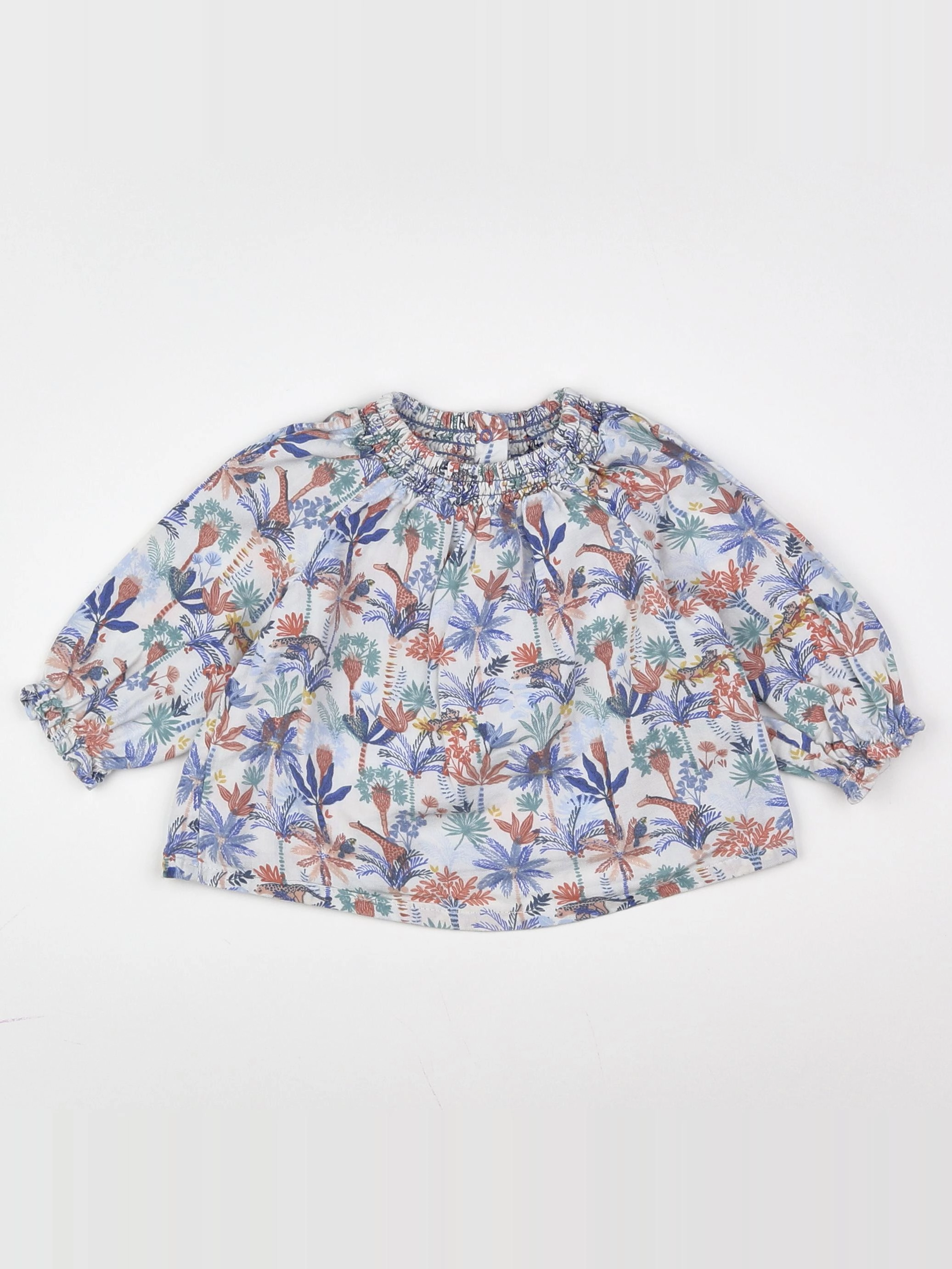 Tape à l'oeil - blouse bleu, blanc - 9 mois