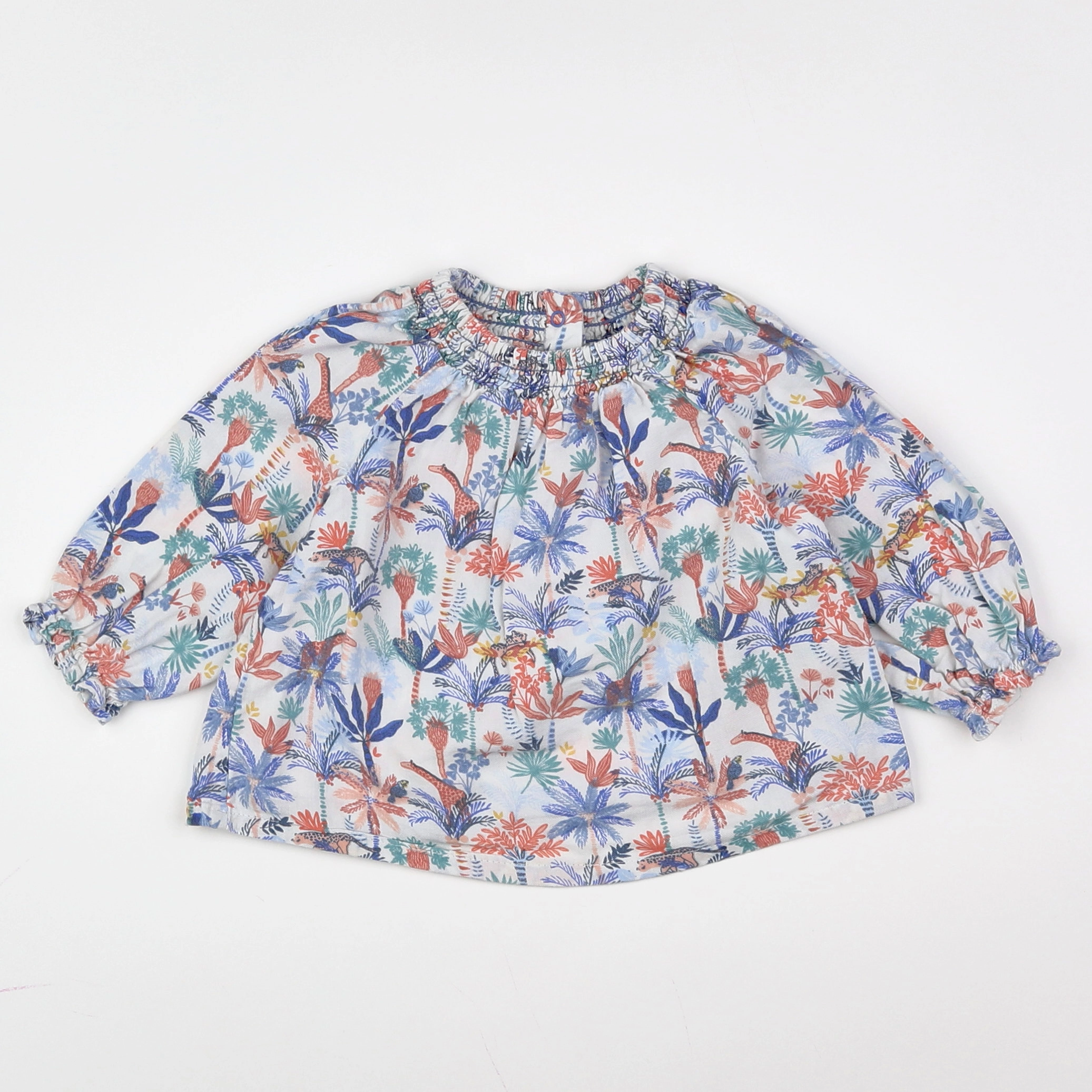 Tape à l'oeil - blouse bleu, blanc - 9 mois