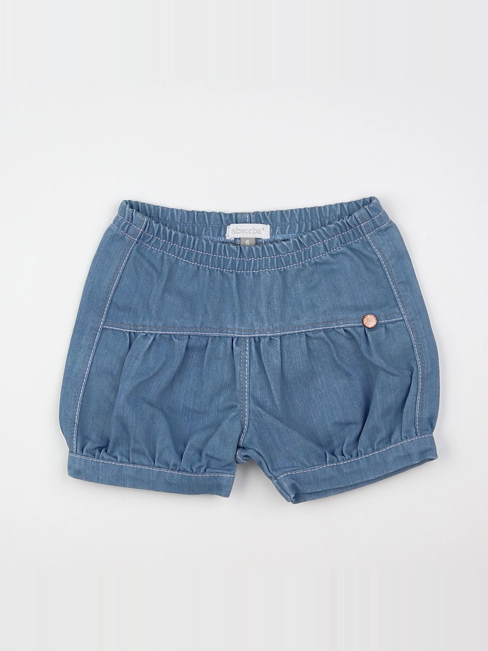 Absorba - short bleu - 6 mois