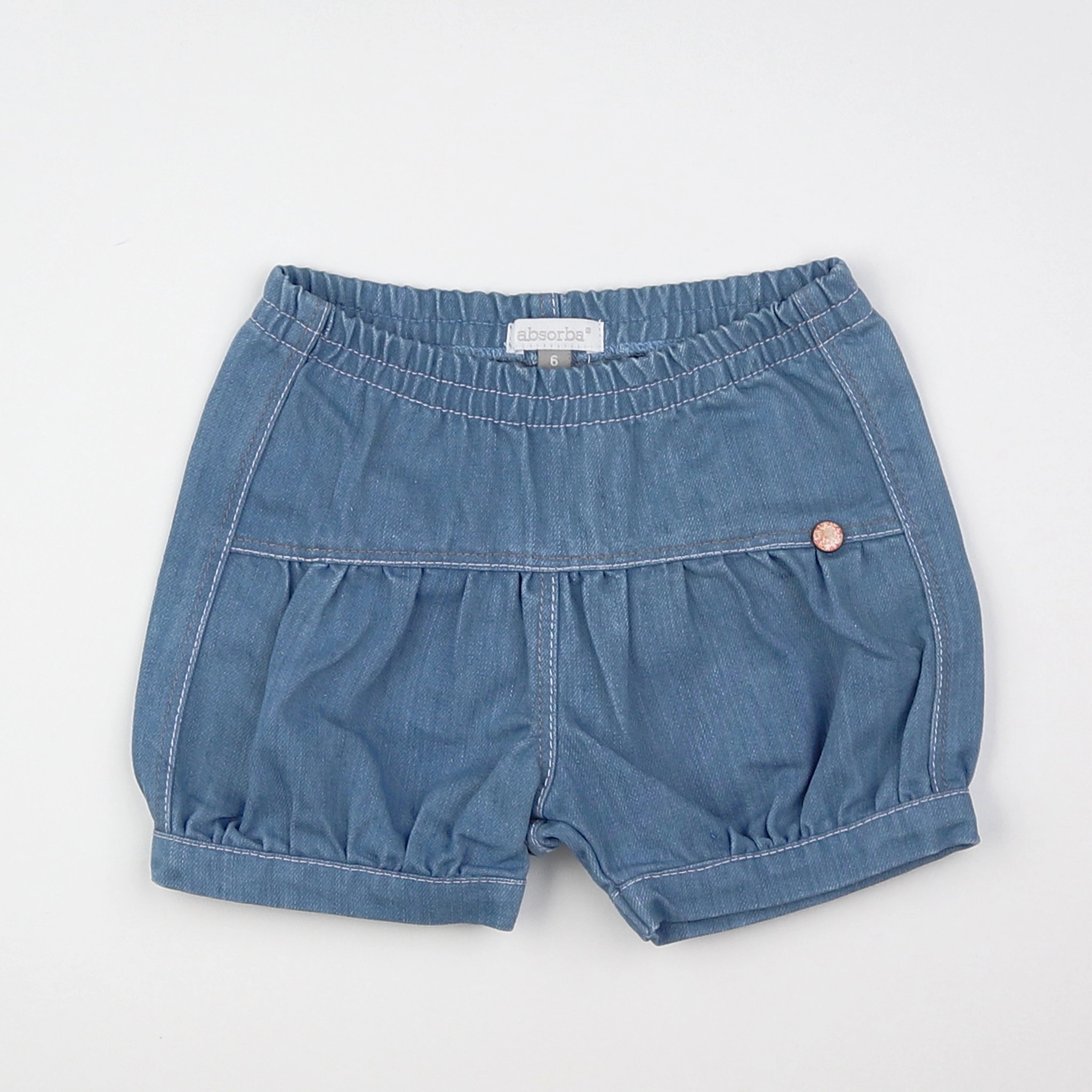 Absorba - short bleu - 6 mois