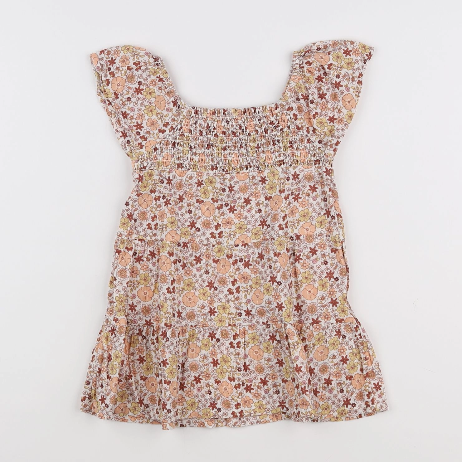 Vertbaudet - blouse blanc, rose - 2 ans