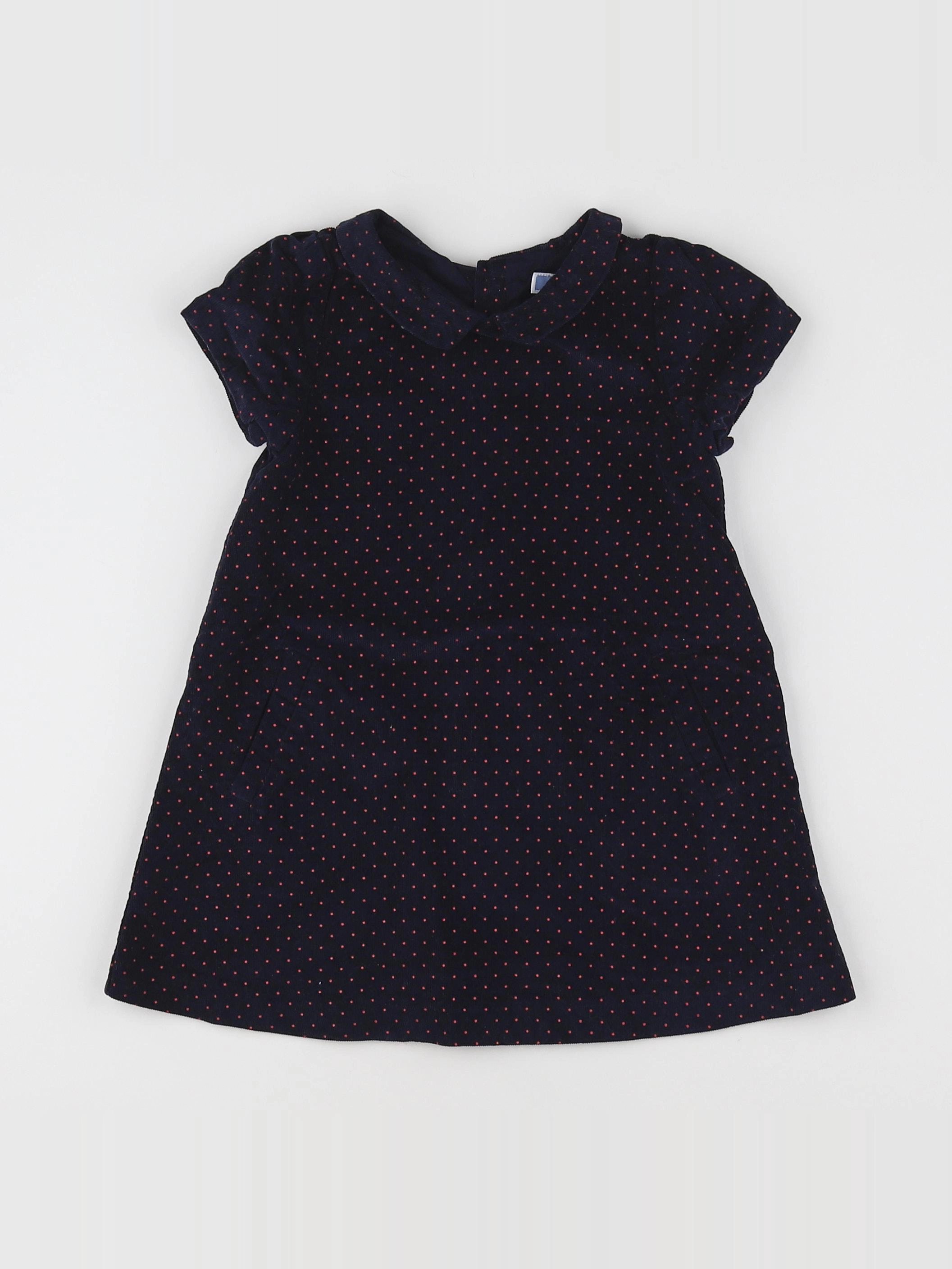 Jacadi - robe bleu, rouge - 2 ans