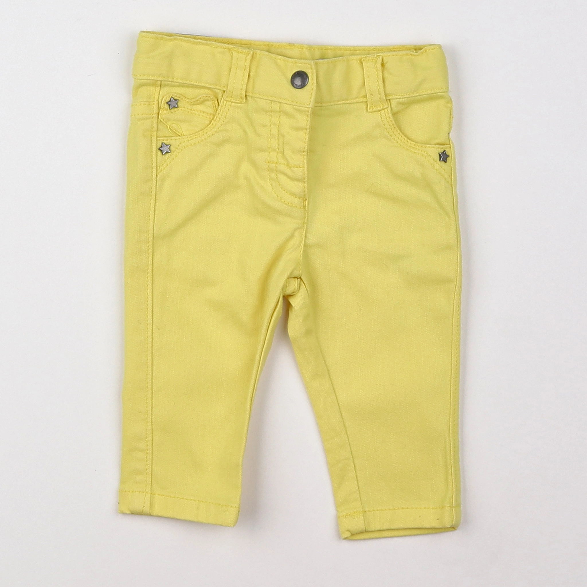 Vertbaudet - pantalon jaune - 3 mois