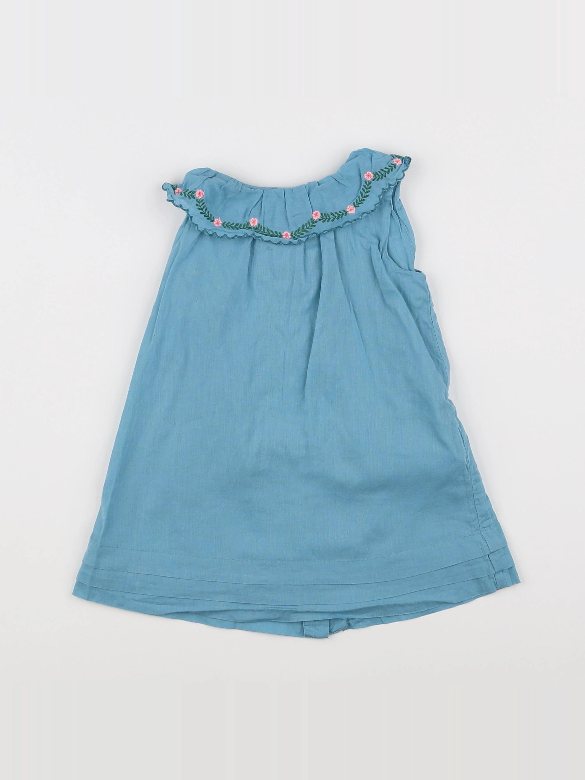 Cyrillus - robe bleu - 9 mois