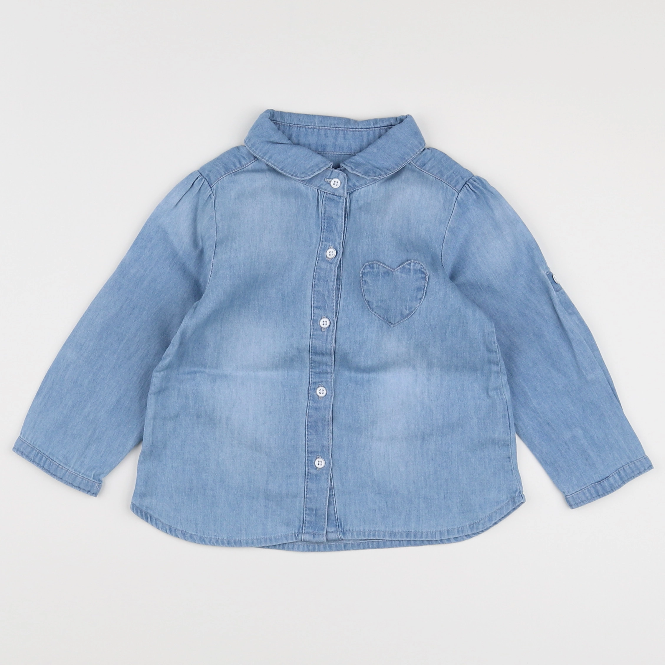 Vertbaudet - blouse bleu - 18 mois