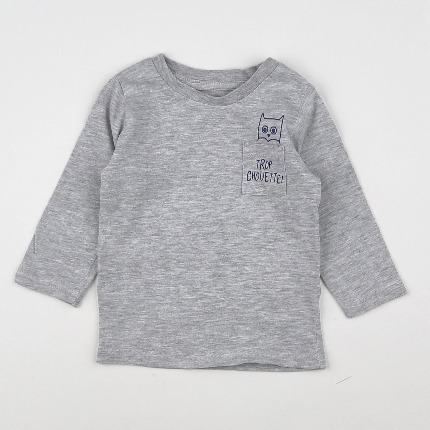 Vertbaudet - tee-shirt gris, bleu - 6 mois