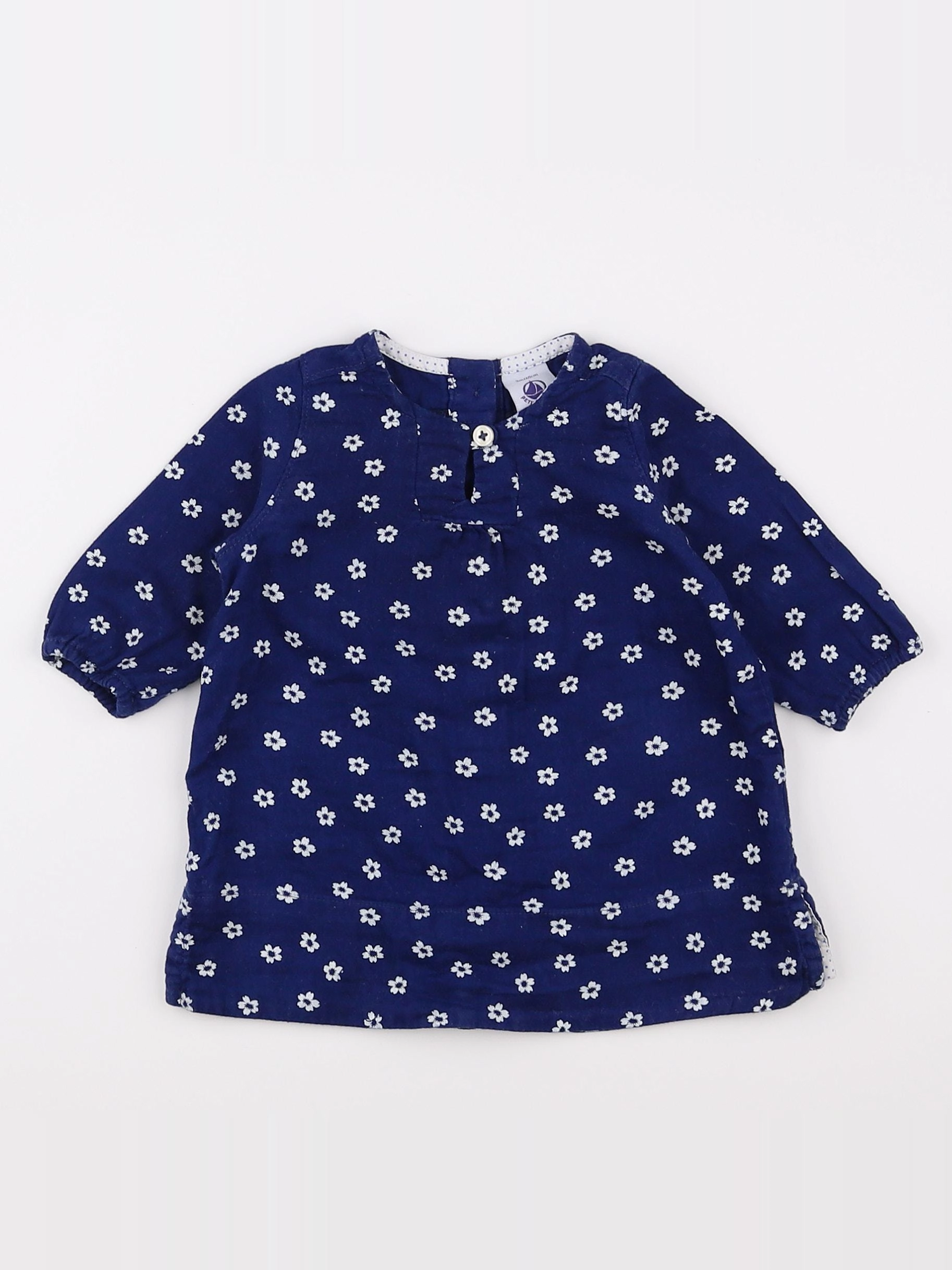 Petit Bateau - robe bleu - 3 mois