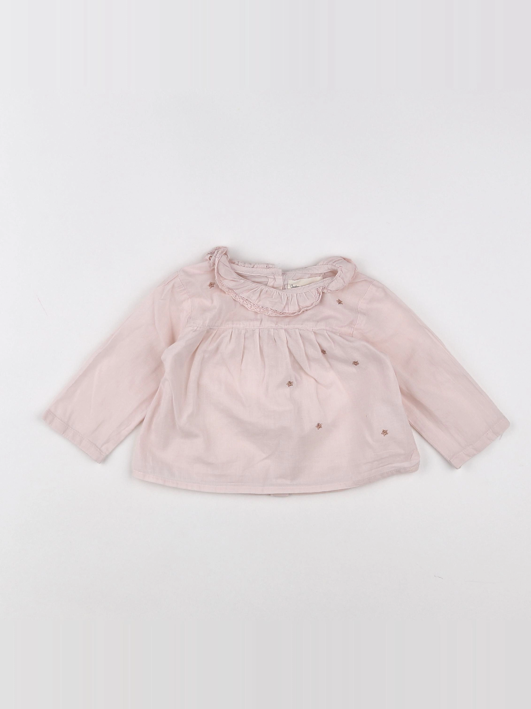 Arsène et les pipelettes - blouse rose - 6 mois