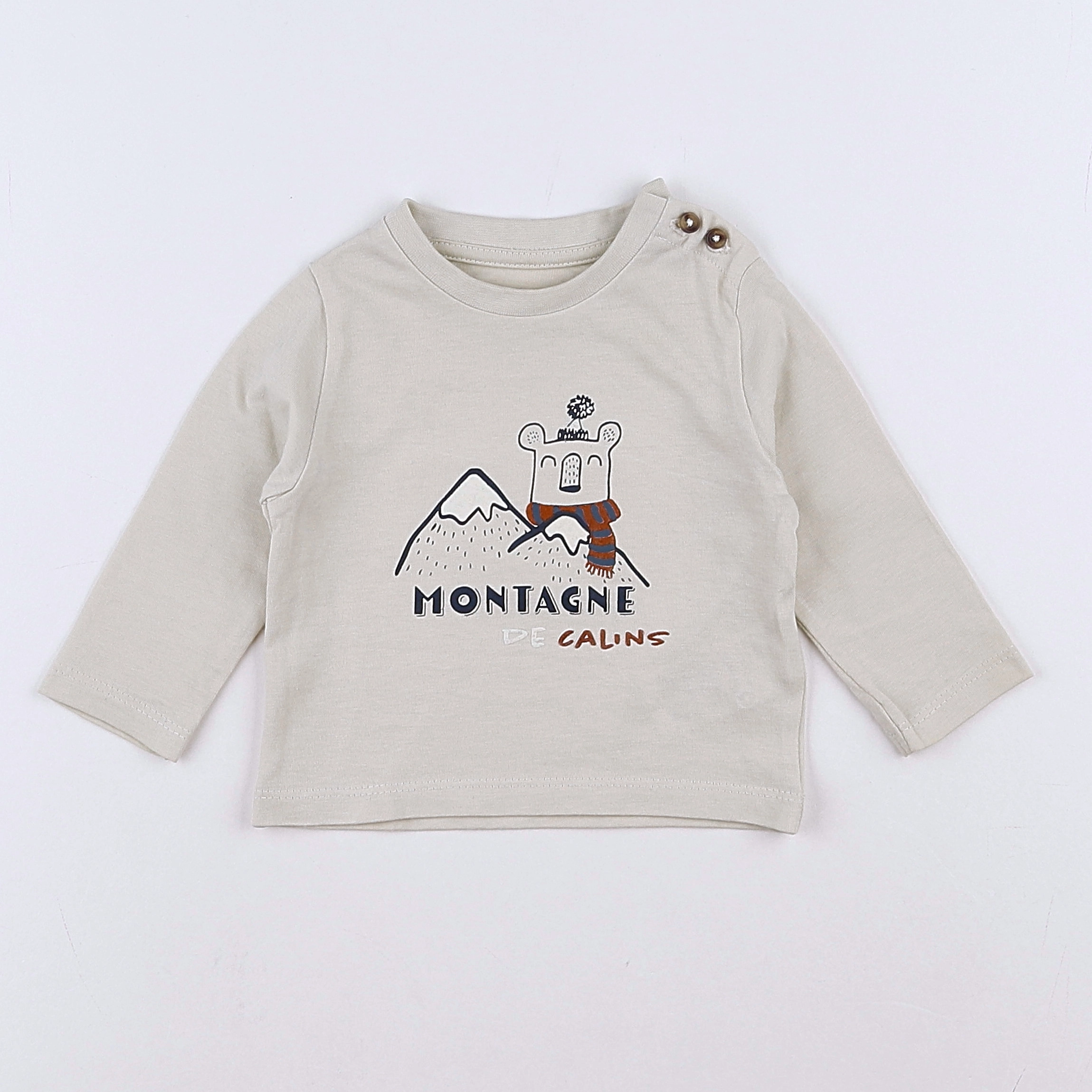 Vertbaudet - tee-shirt gris - 3 mois