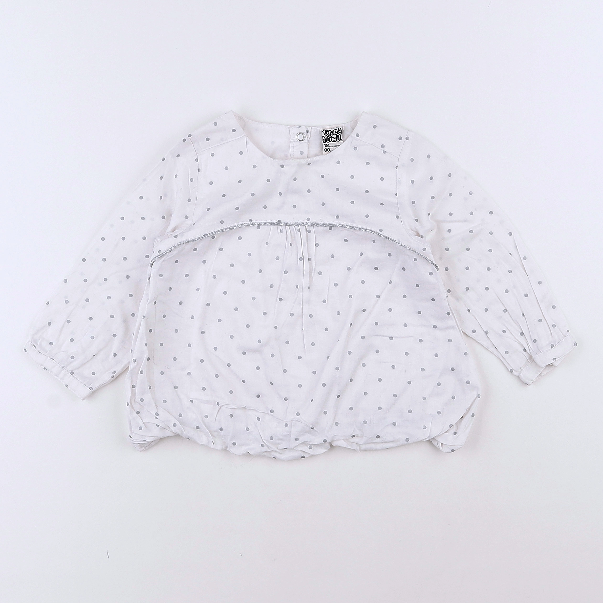 Tape à l'oeil - blouse blanc, argent - 18 mois