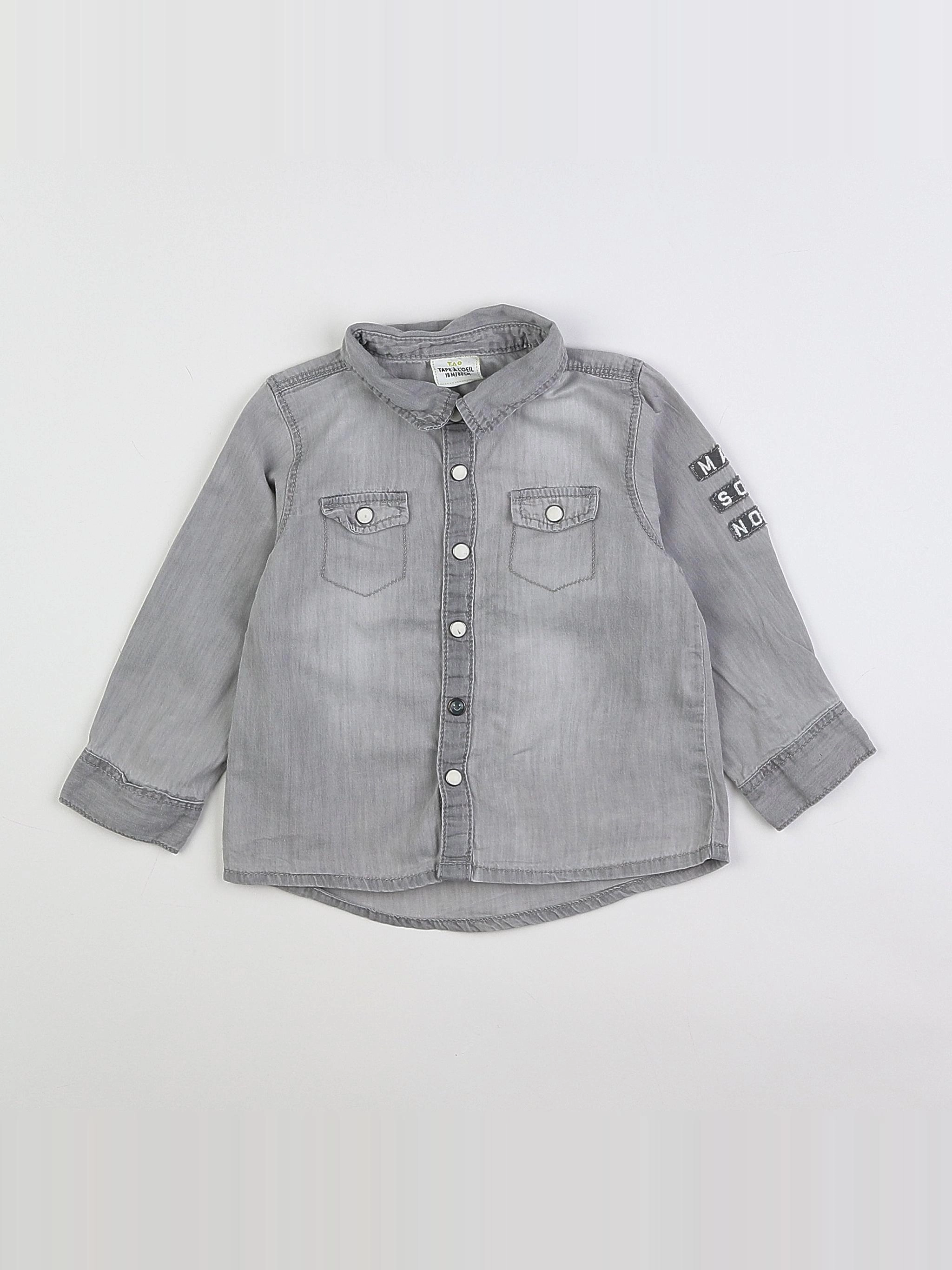 Tape à l'oeil - chemise gris - 18 mois