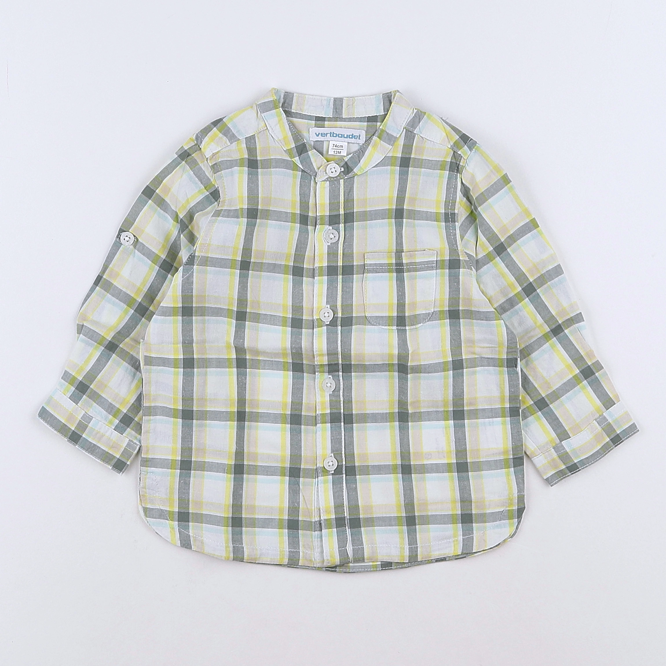Vertbaudet - chemise multicolore - 12 mois