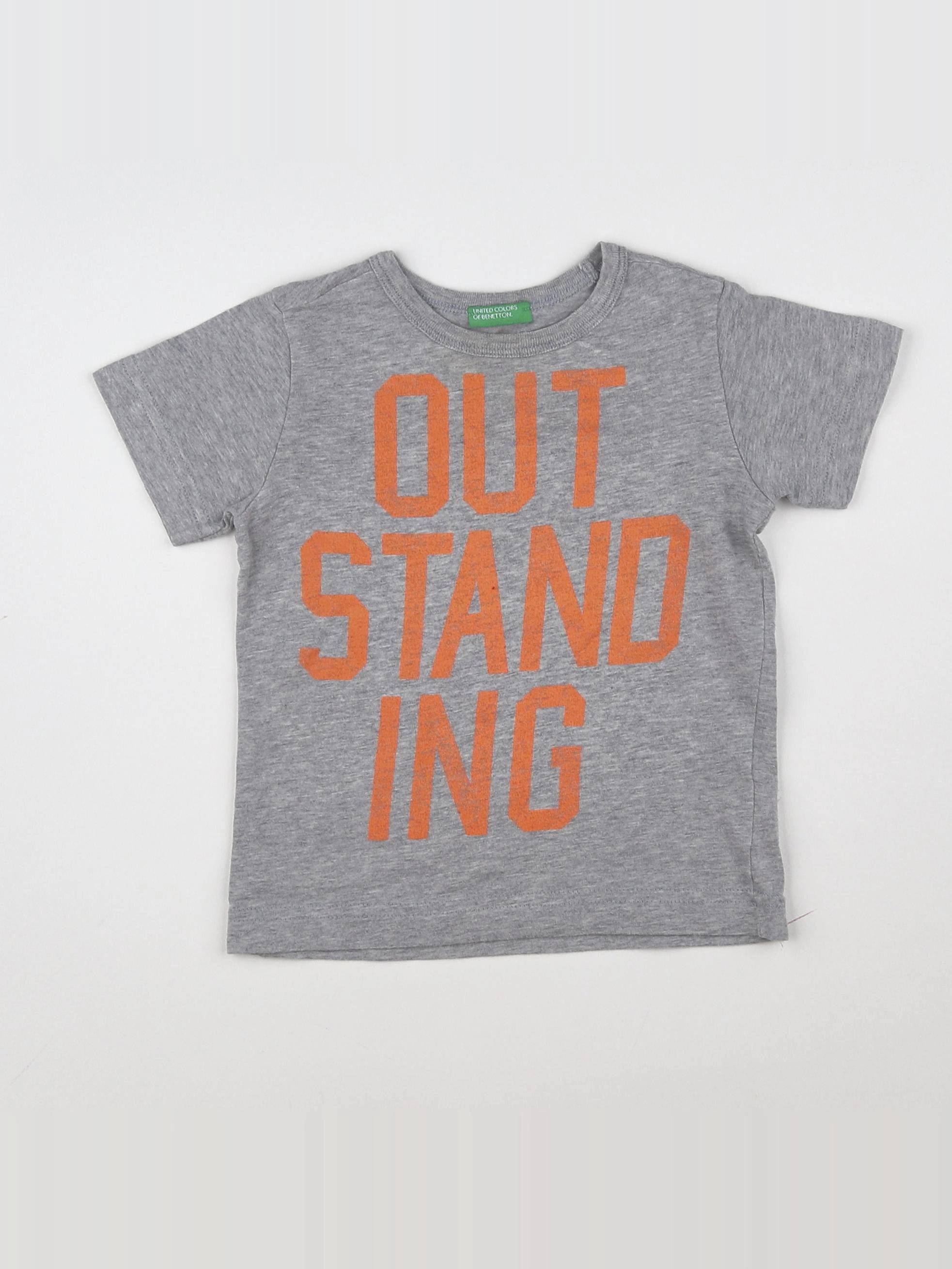 Benetton - tee-shirt gris - 12 mois