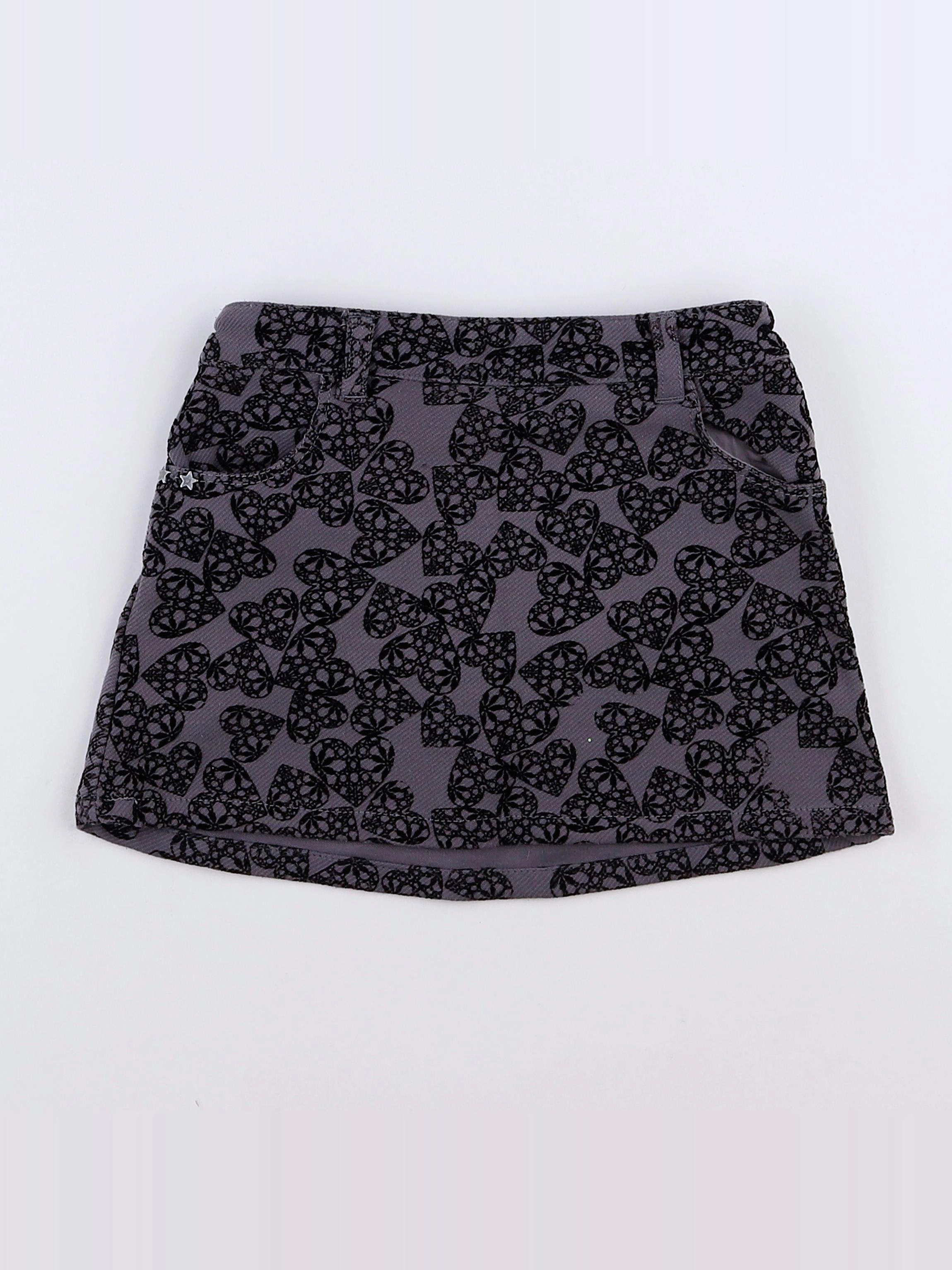Vertbaudet - jupe noir, gris - 4 ans