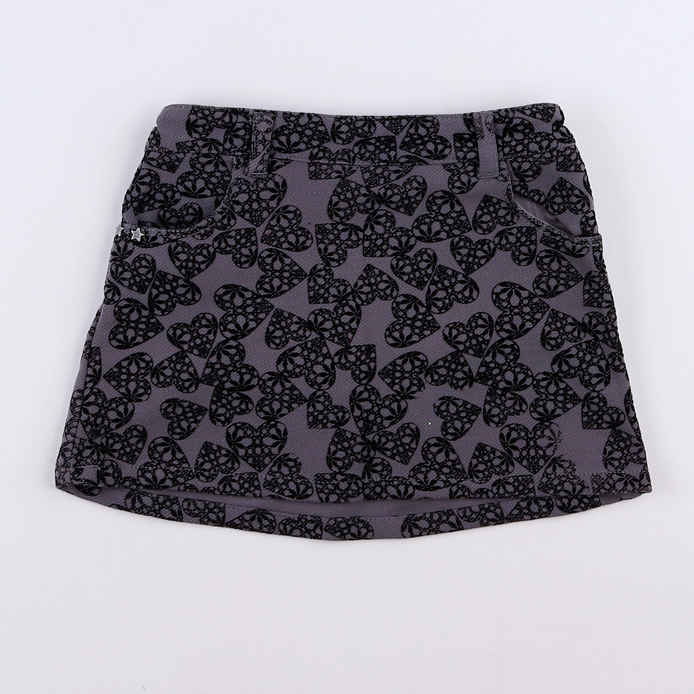 Vertbaudet - jupe noir, gris - 4 ans