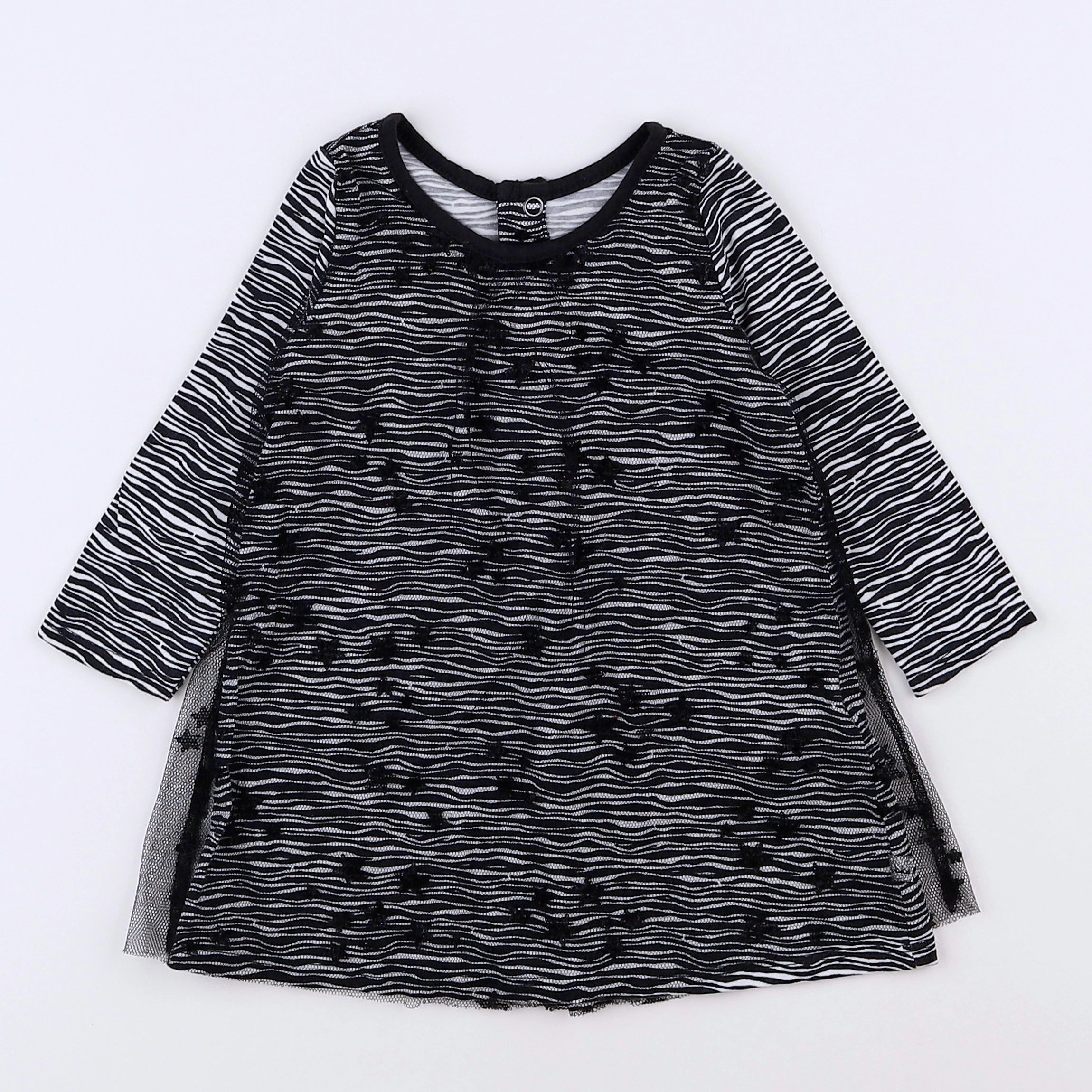 IKKS - robe blanc, noir - 6 mois