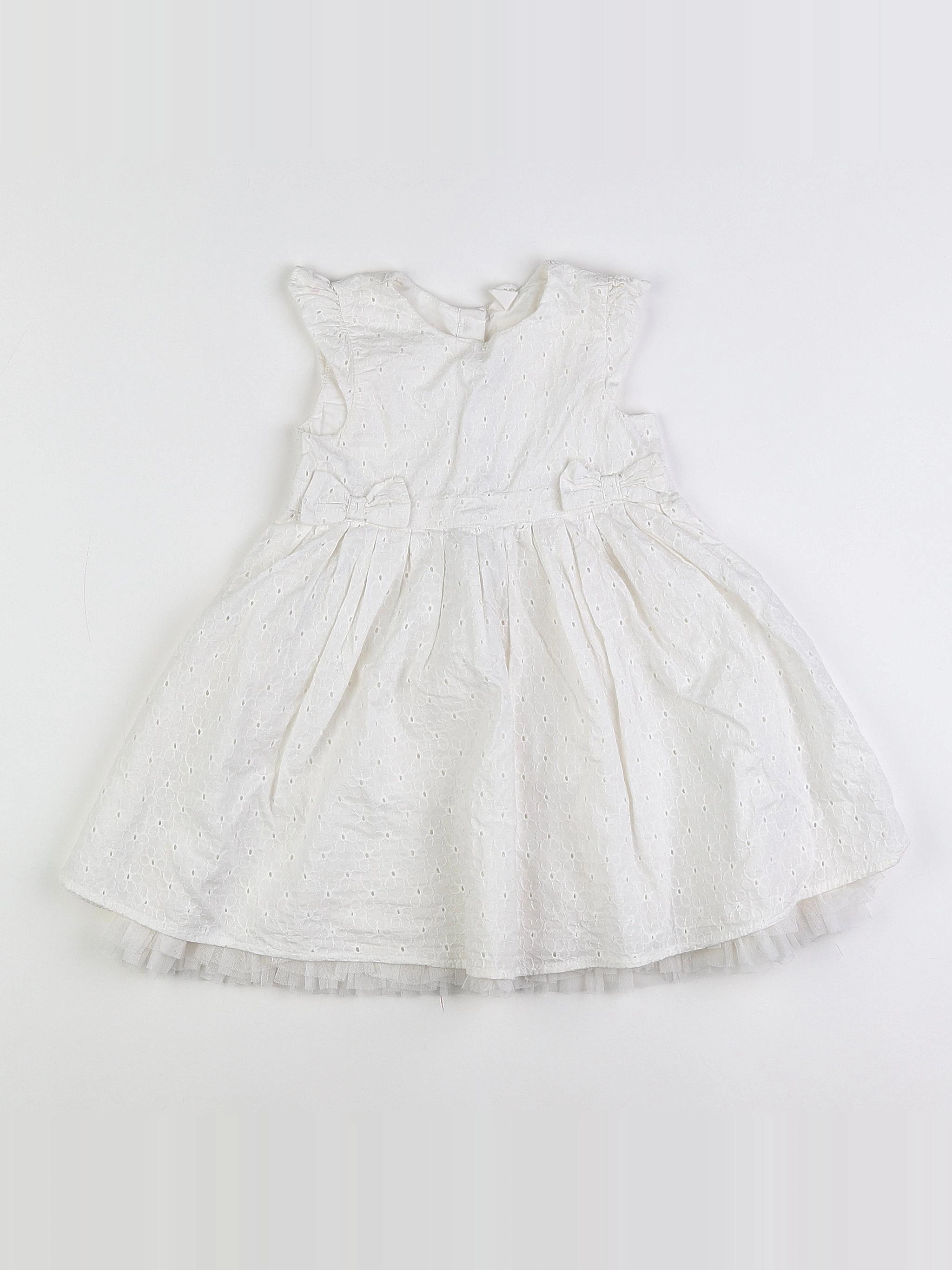 H&M - robe blanc - 12/18 mois