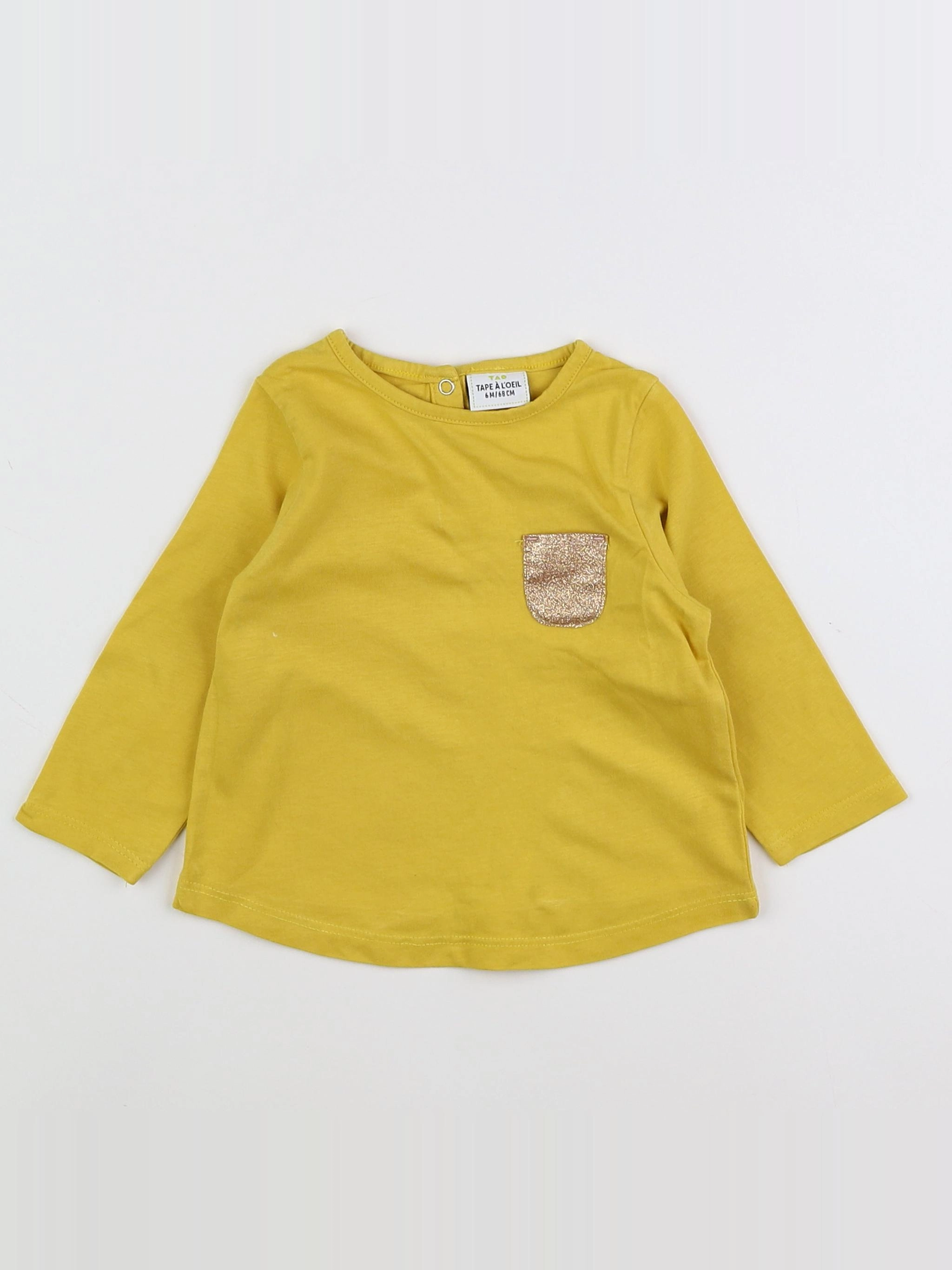 Tape à l'oeil - tee-shirt jaune, or - 3 mois