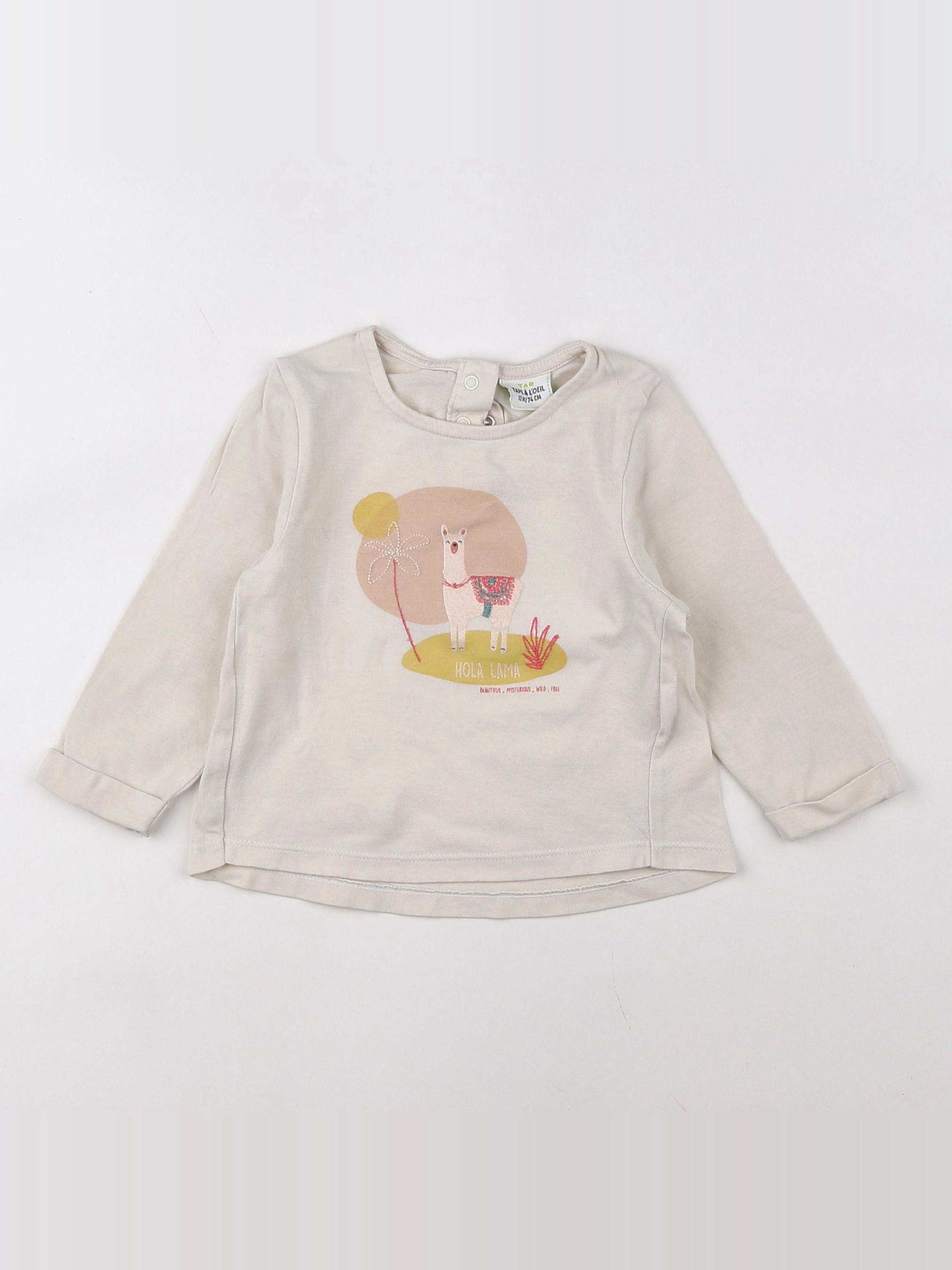 Tape à l'oeil - tee-shirt beige - 12 mois