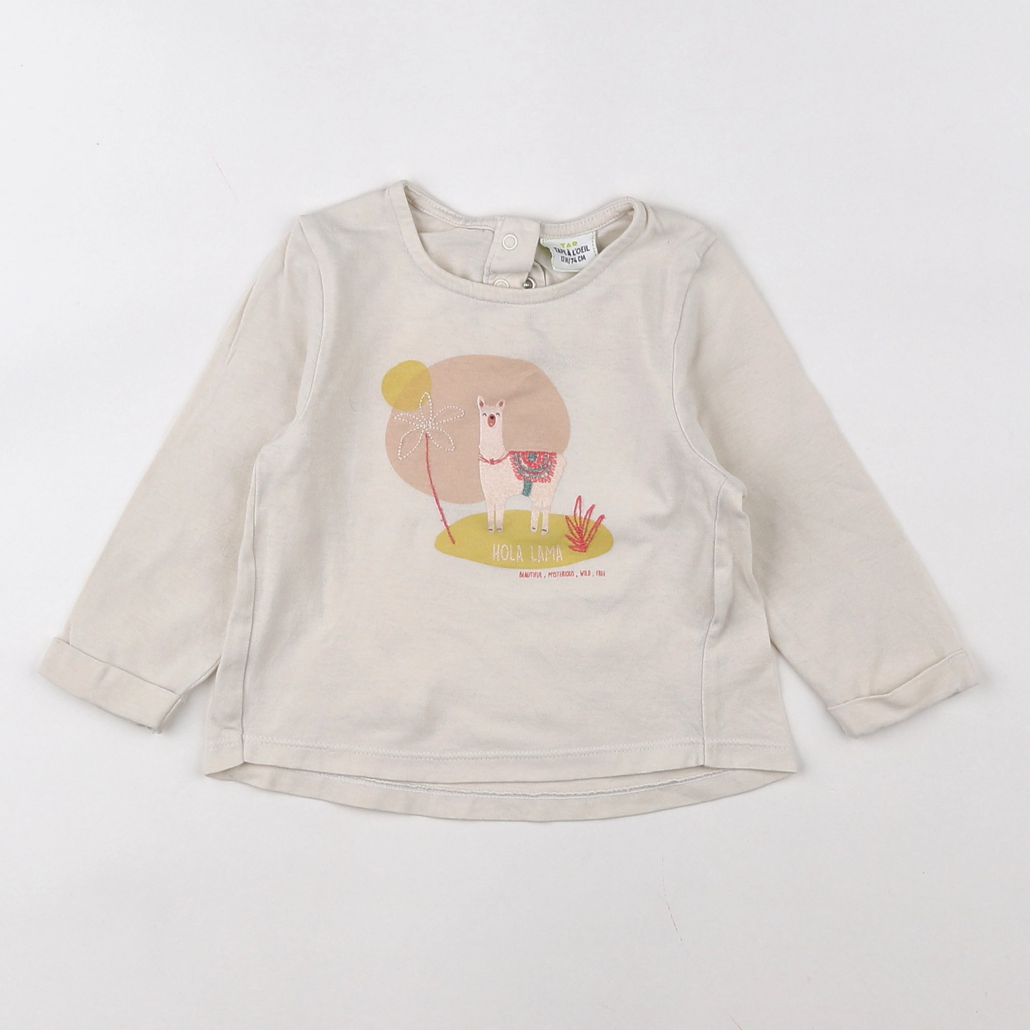 Tape à l'oeil - tee-shirt beige - 12 mois