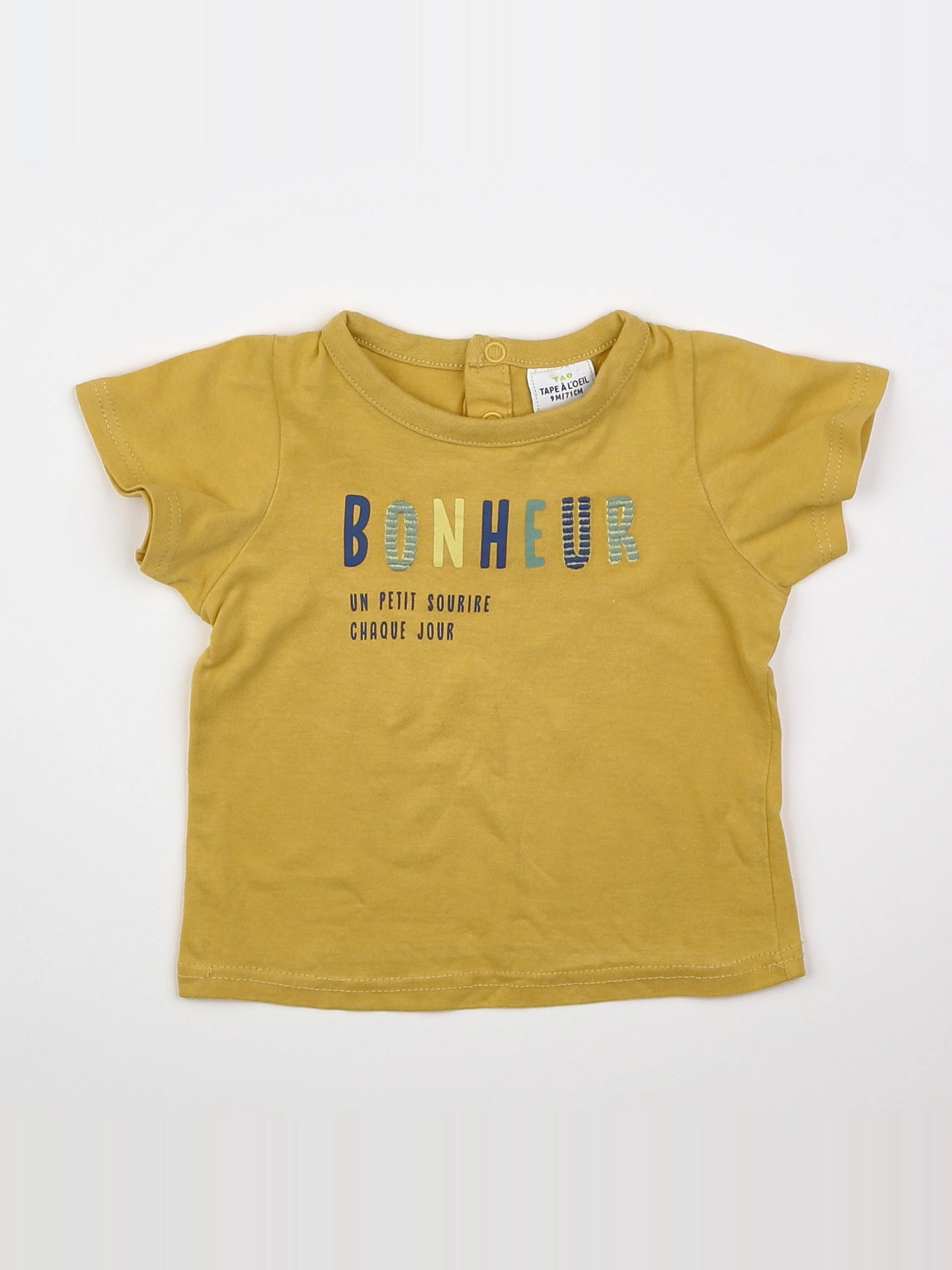 Tape à l'oeil - tee-shirt jaune - 9 mois