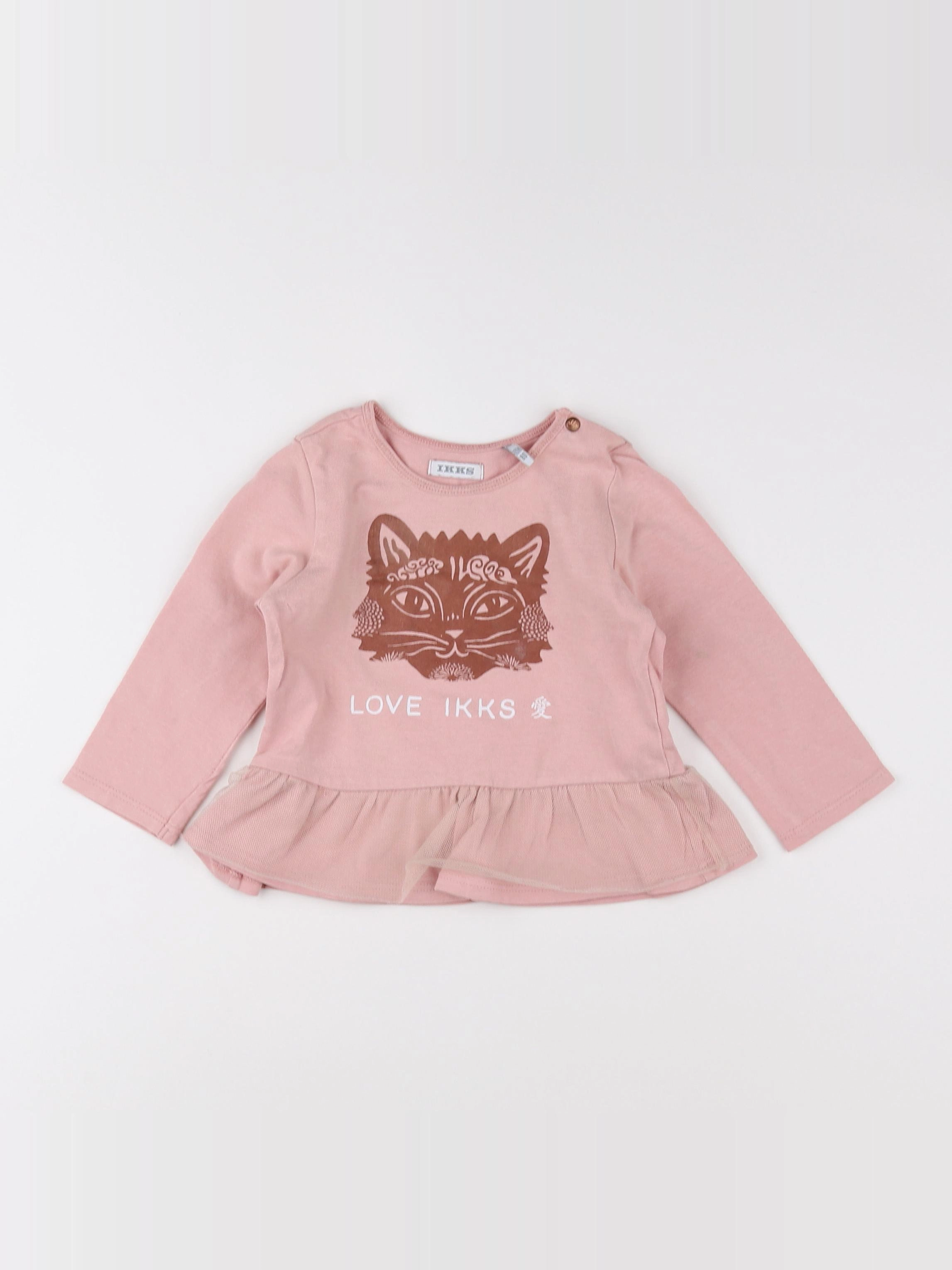 IKKS - tee-shirt rose - 18 mois