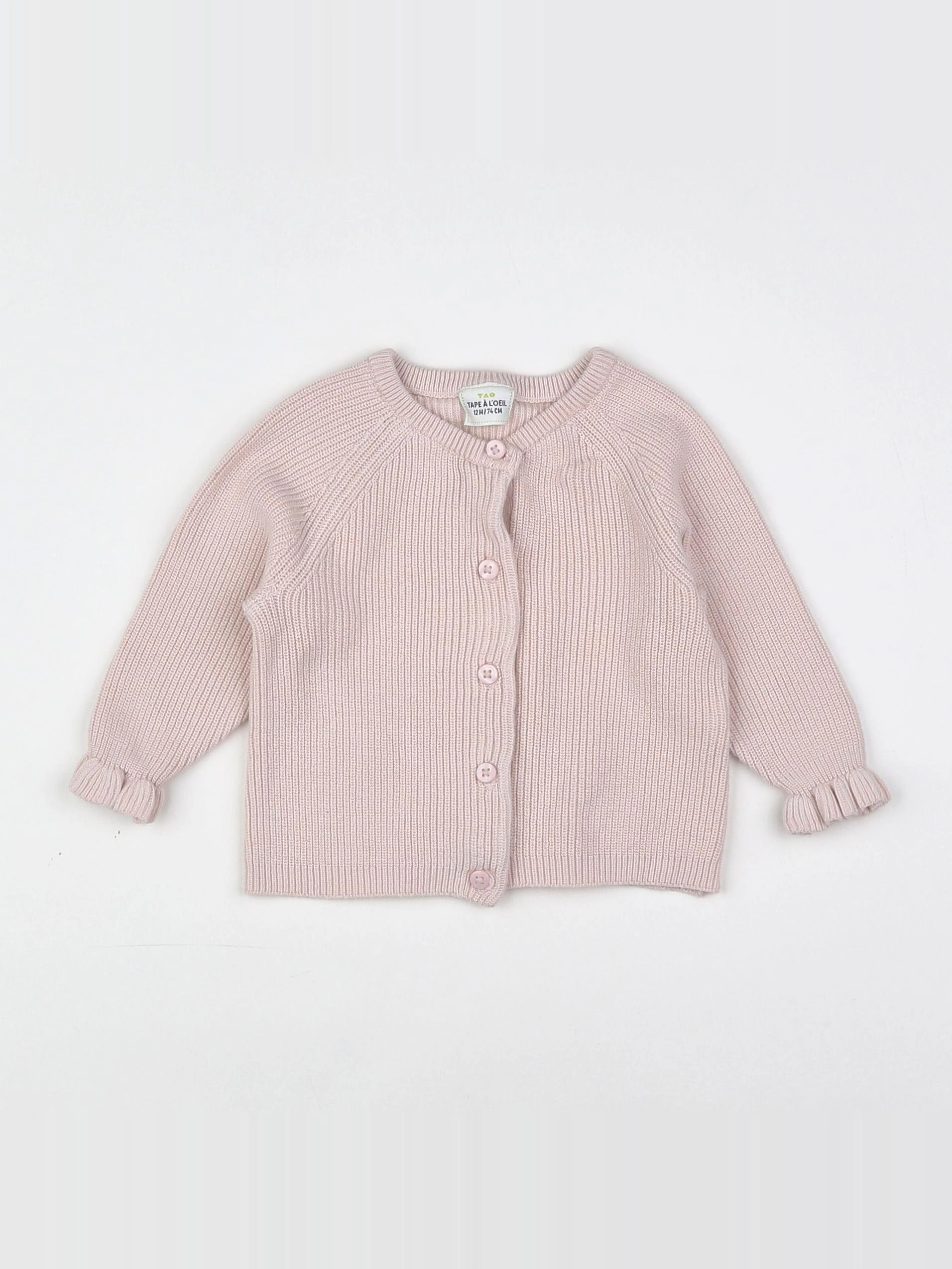 Tape à l'oeil - gilet rose - 12 mois