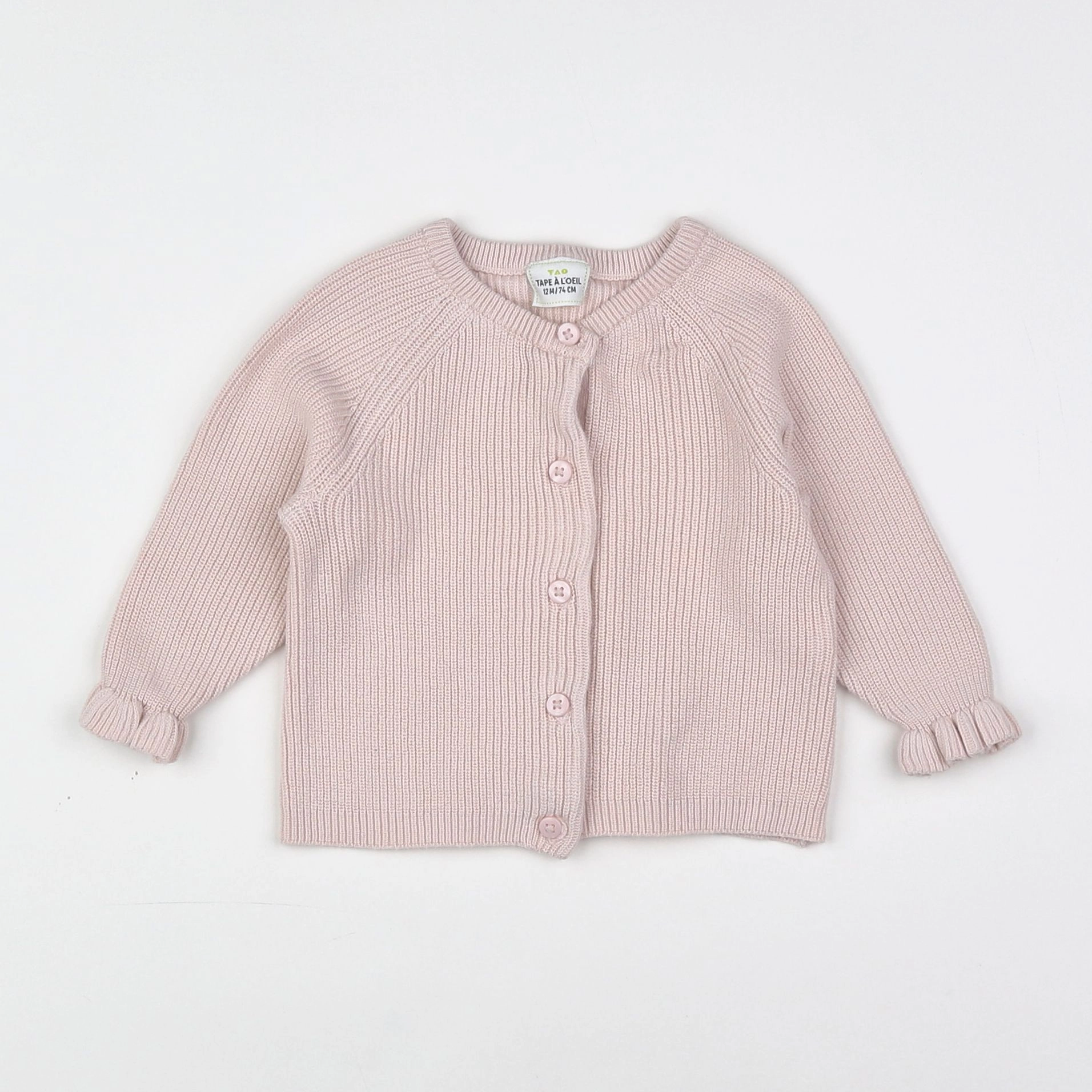 Tape à l'oeil - gilet rose - 12 mois