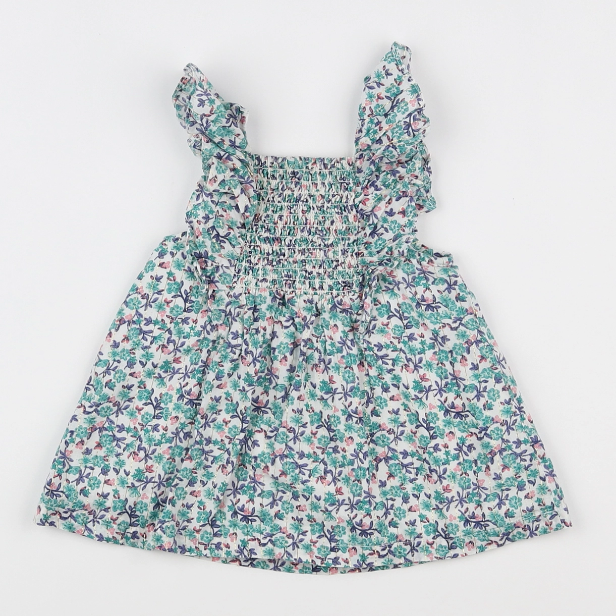Tape à l'oeil - robe vert - 6 mois