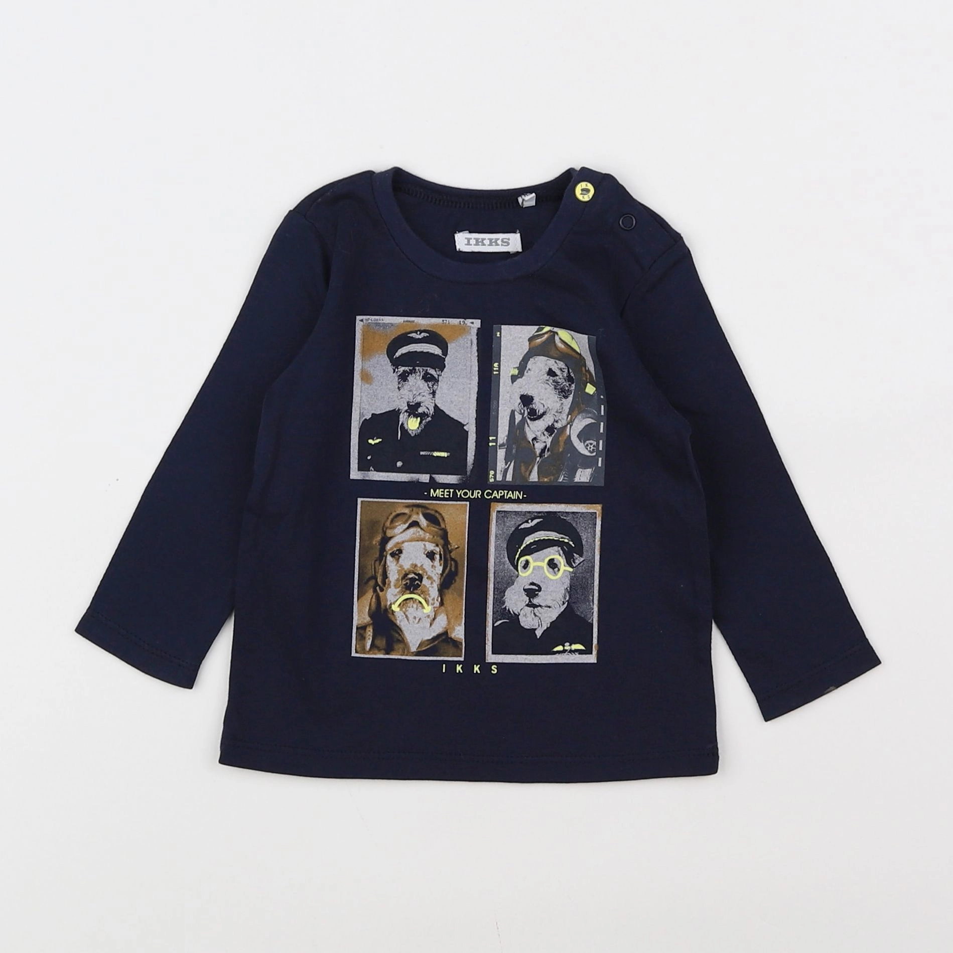 IKKS - tee-shirt bleu - 6 mois