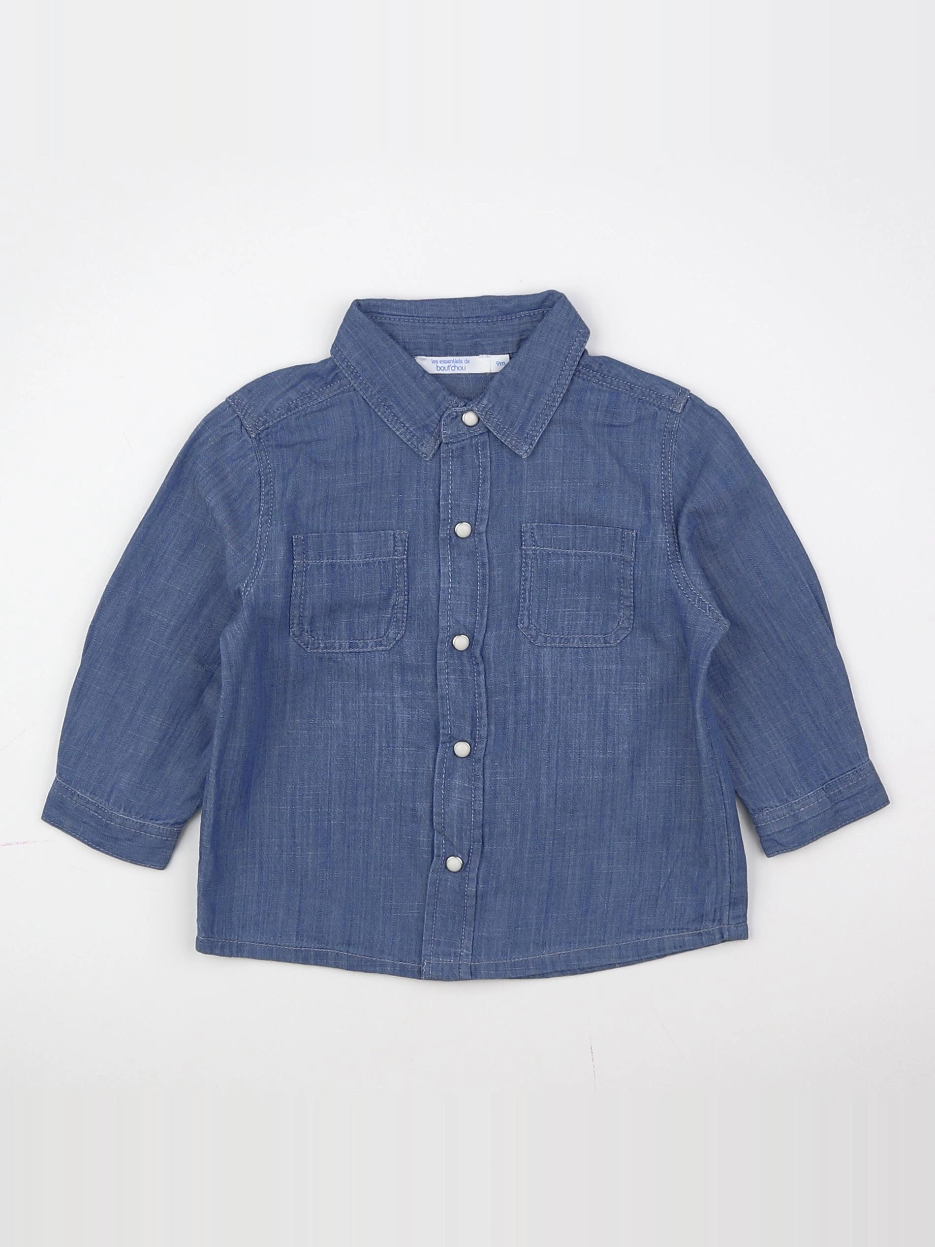 Boutchou - chemise bleu - 9 mois