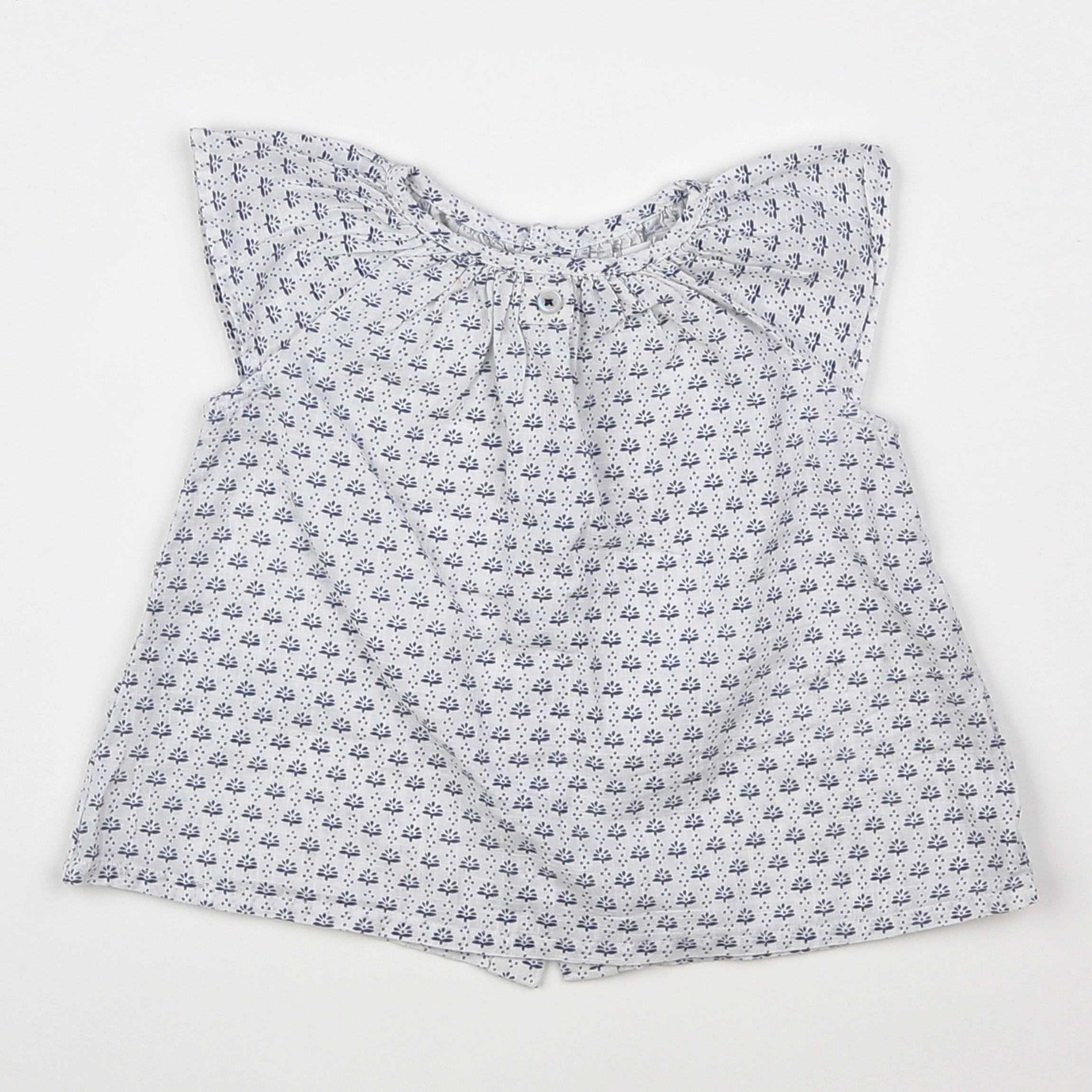 Boutchou - blouse bleu - 9 mois