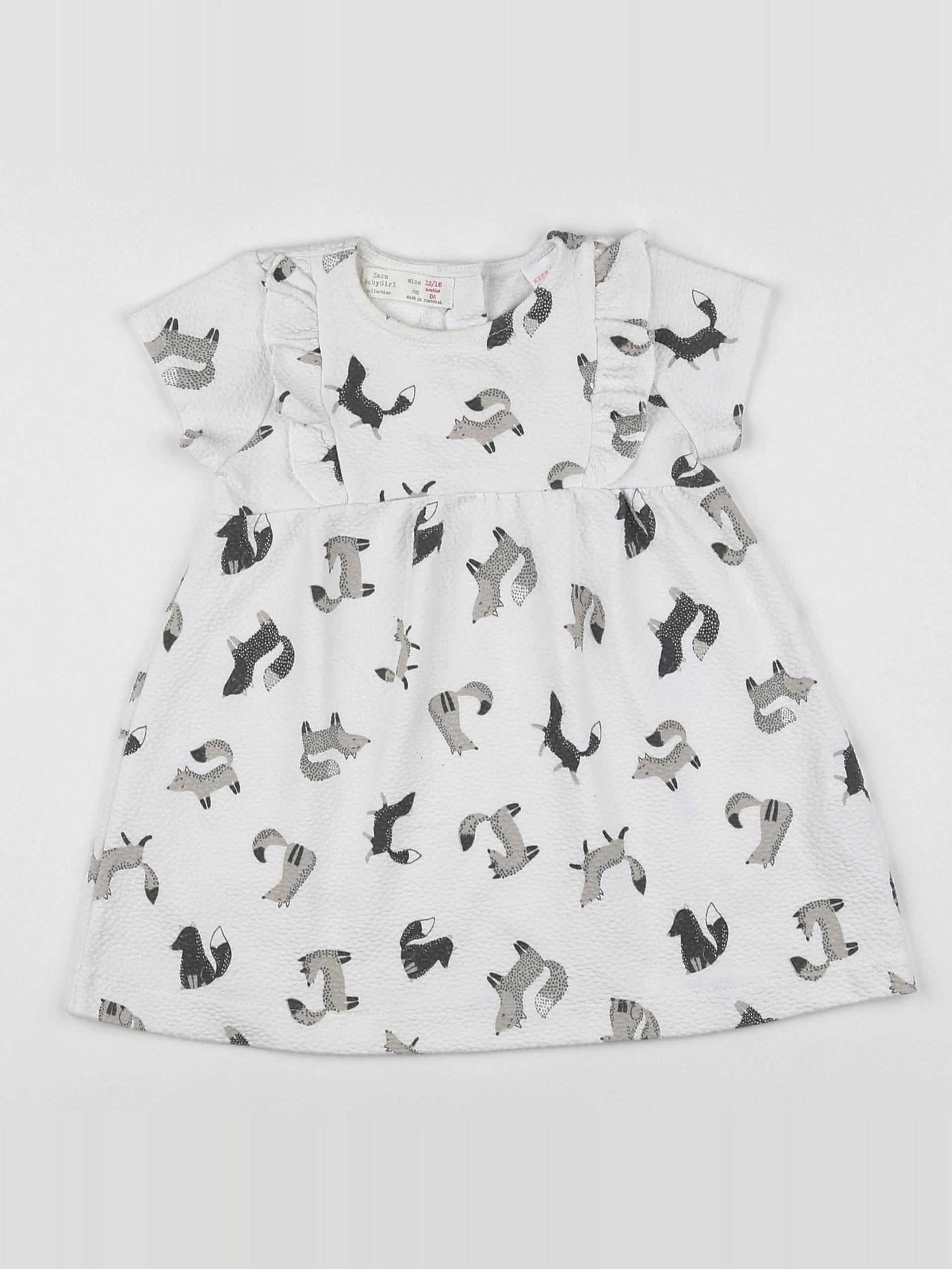 Zara - robe blanc - 12/18 mois