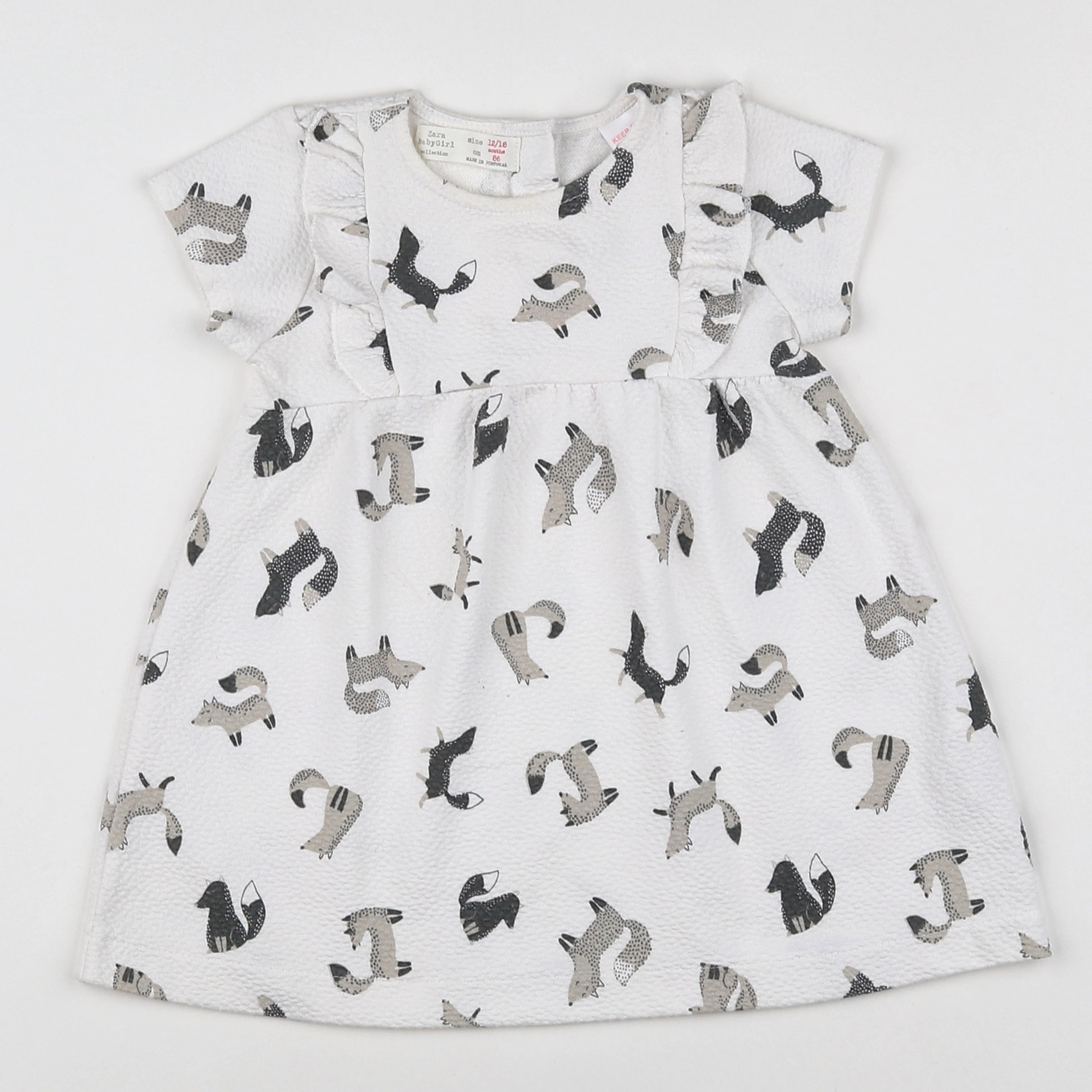 Zara - robe blanc - 12/18 mois