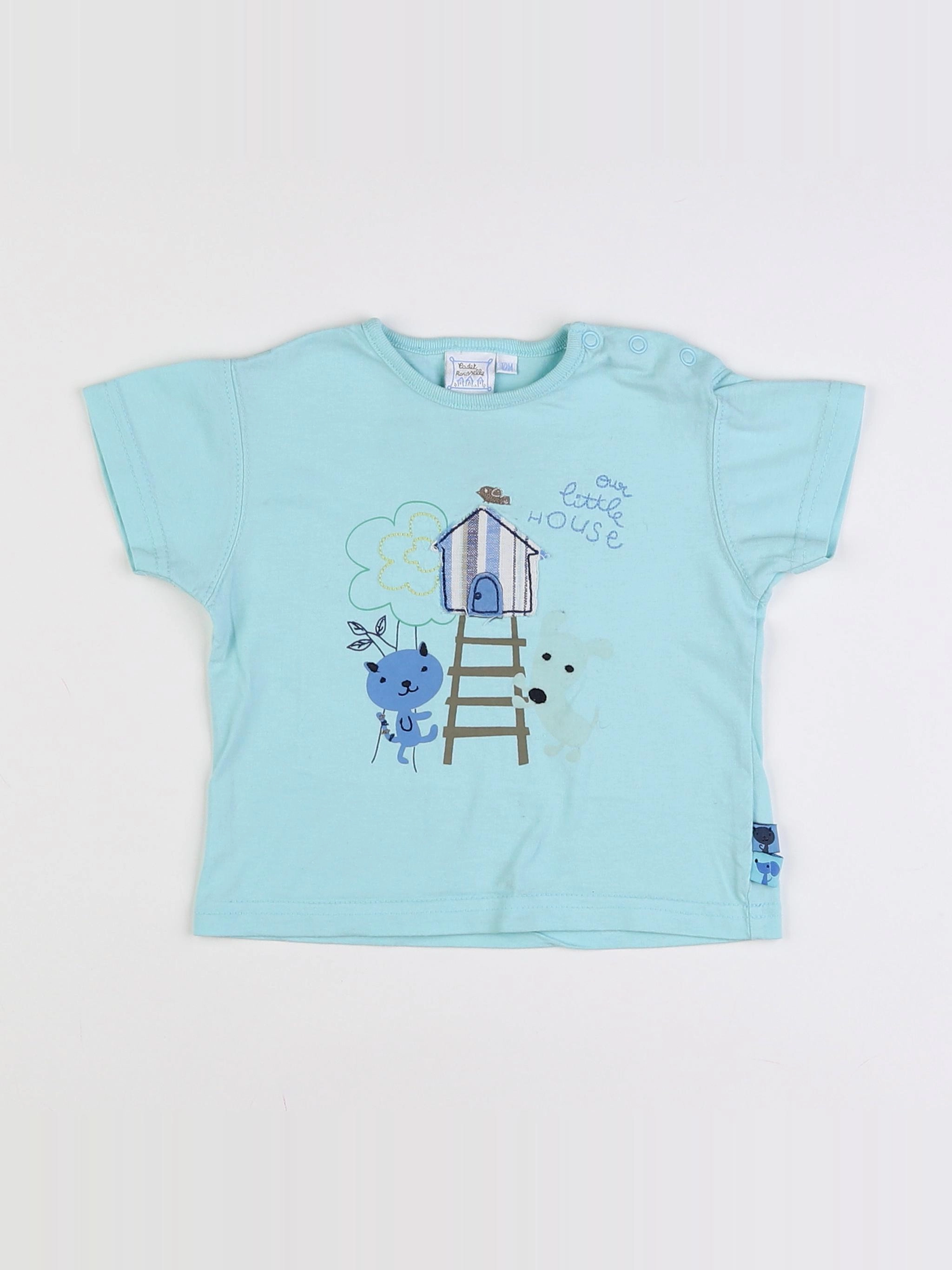 Cadet Rousselle - tee-shirt bleu - 12 mois
