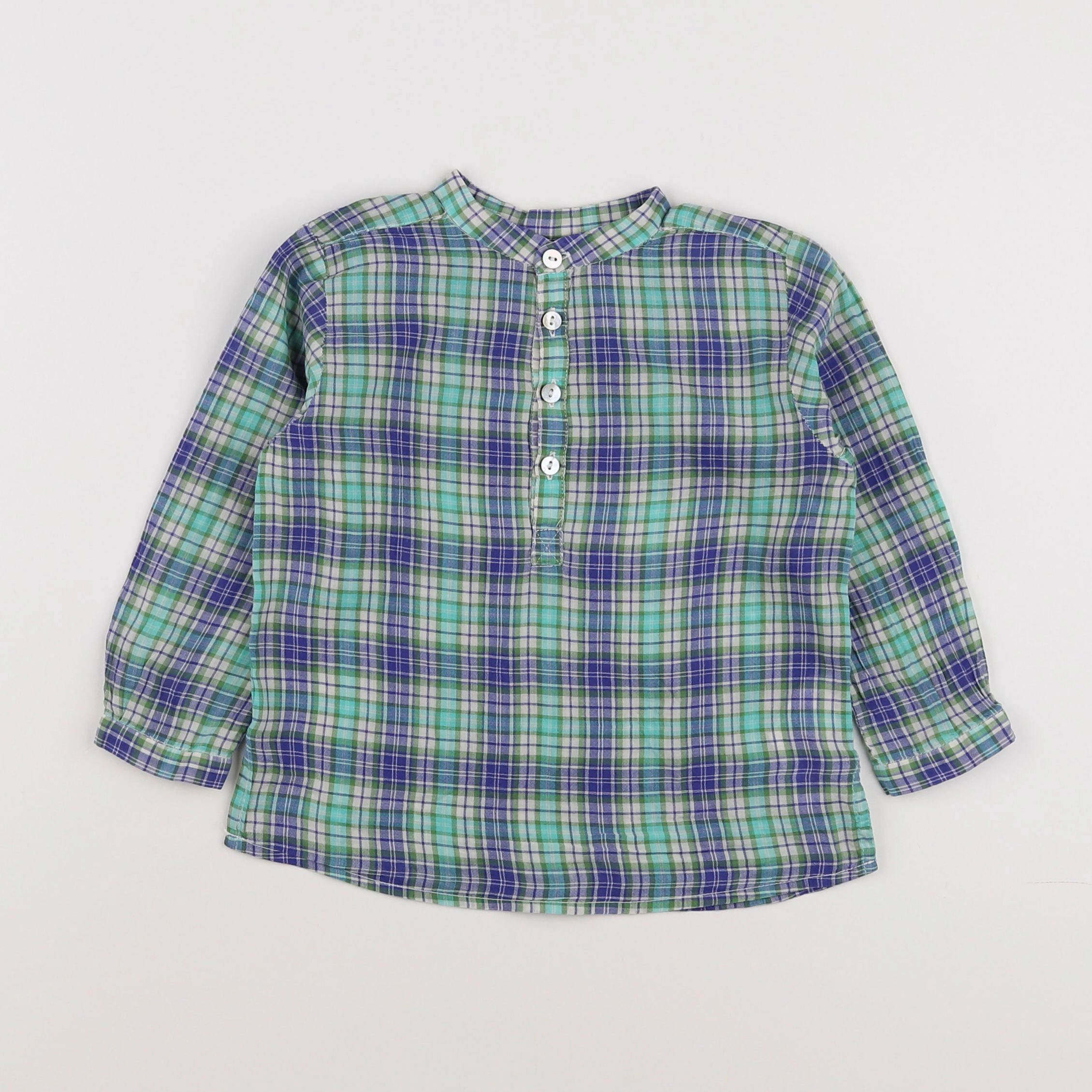 Bonton - chemise bleu - 2 ans